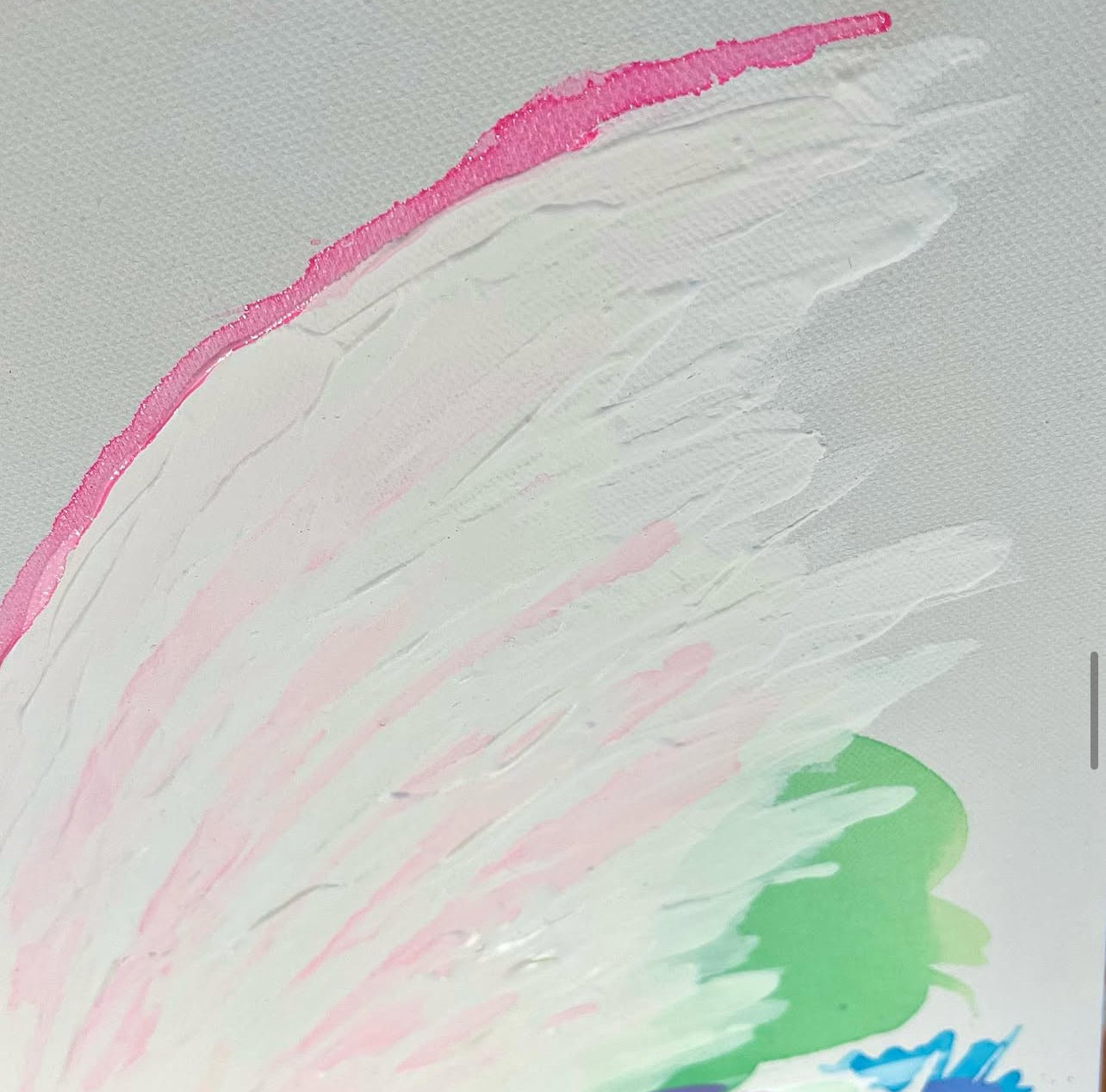 Rainbow Wings, 24"x24"