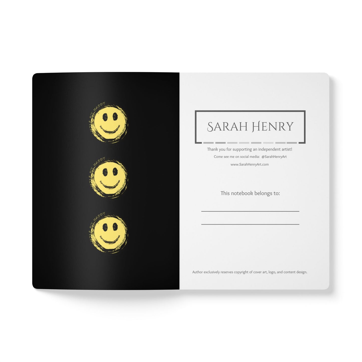 I'm So Happy Softcover Journal, 200 Lined Pages