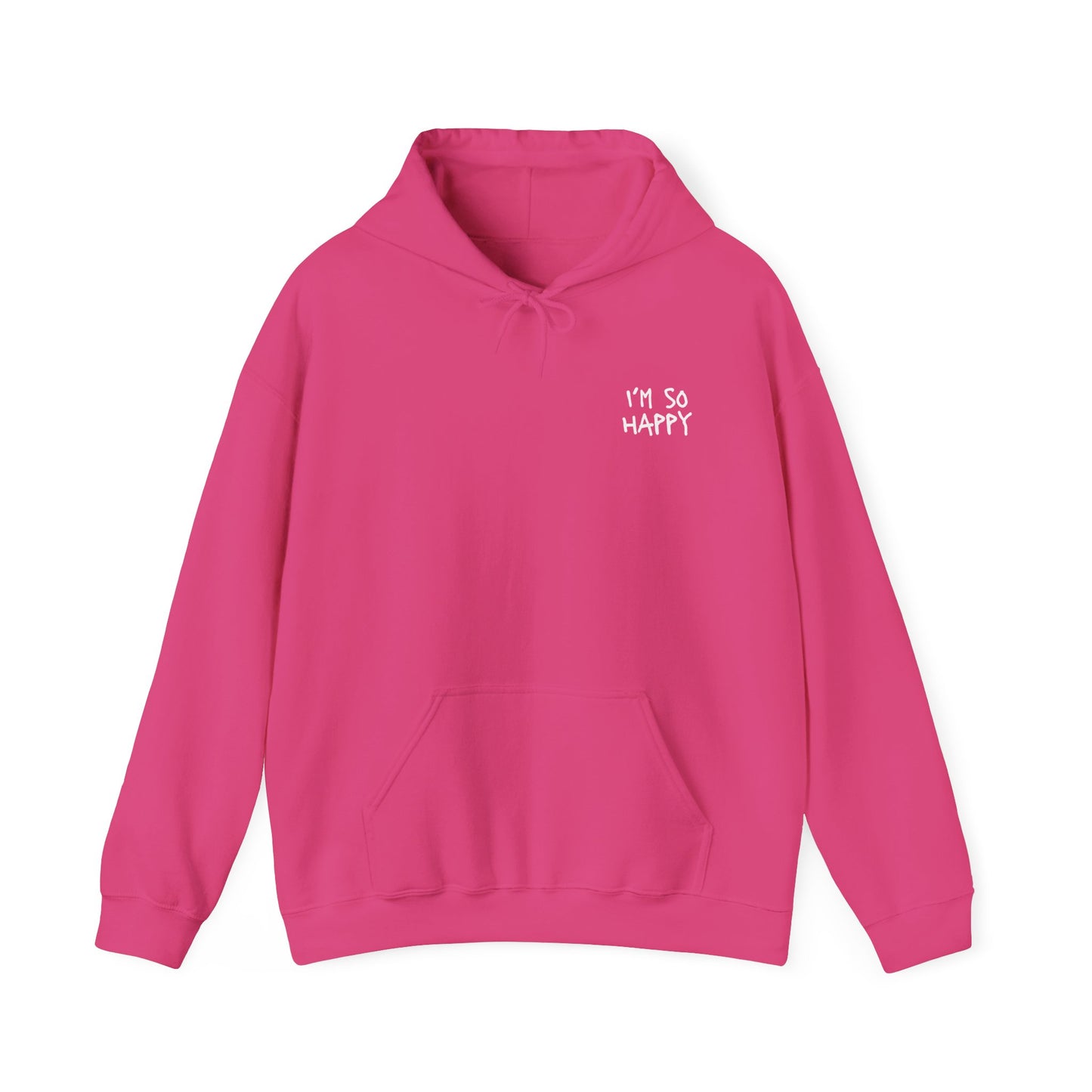 Nirvana Hoodie Sweatshirt, I'm So Happy with Yellow and PINK Smiley