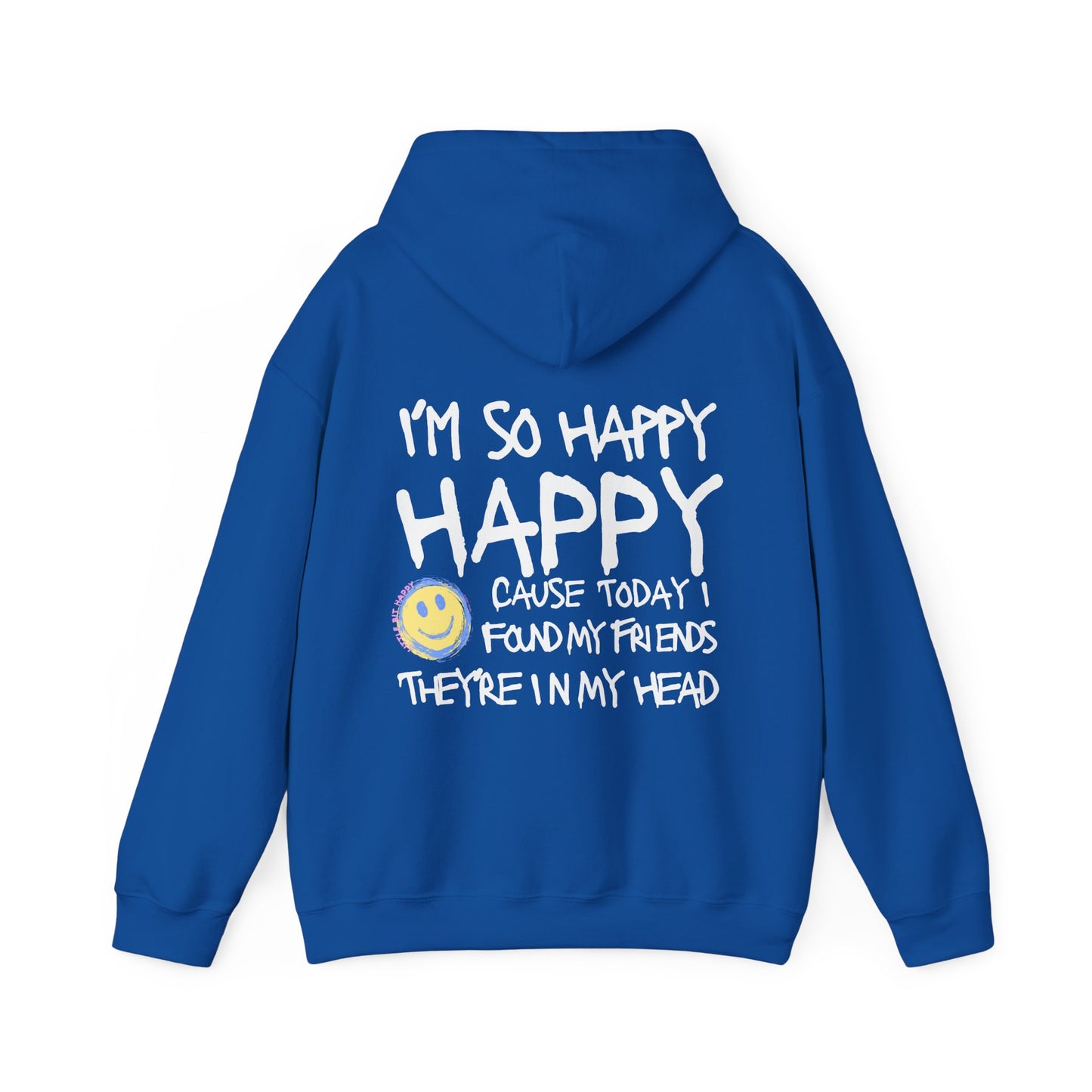 Nirvana Hoodie Sweatshirt, I'm So Happy with Yellow and PINK Smiley