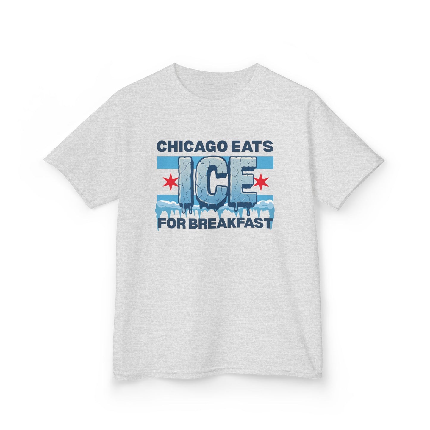 Chicago Eats Ice For Breakfast, Unisex Kids Heavy Cotton™ Tee