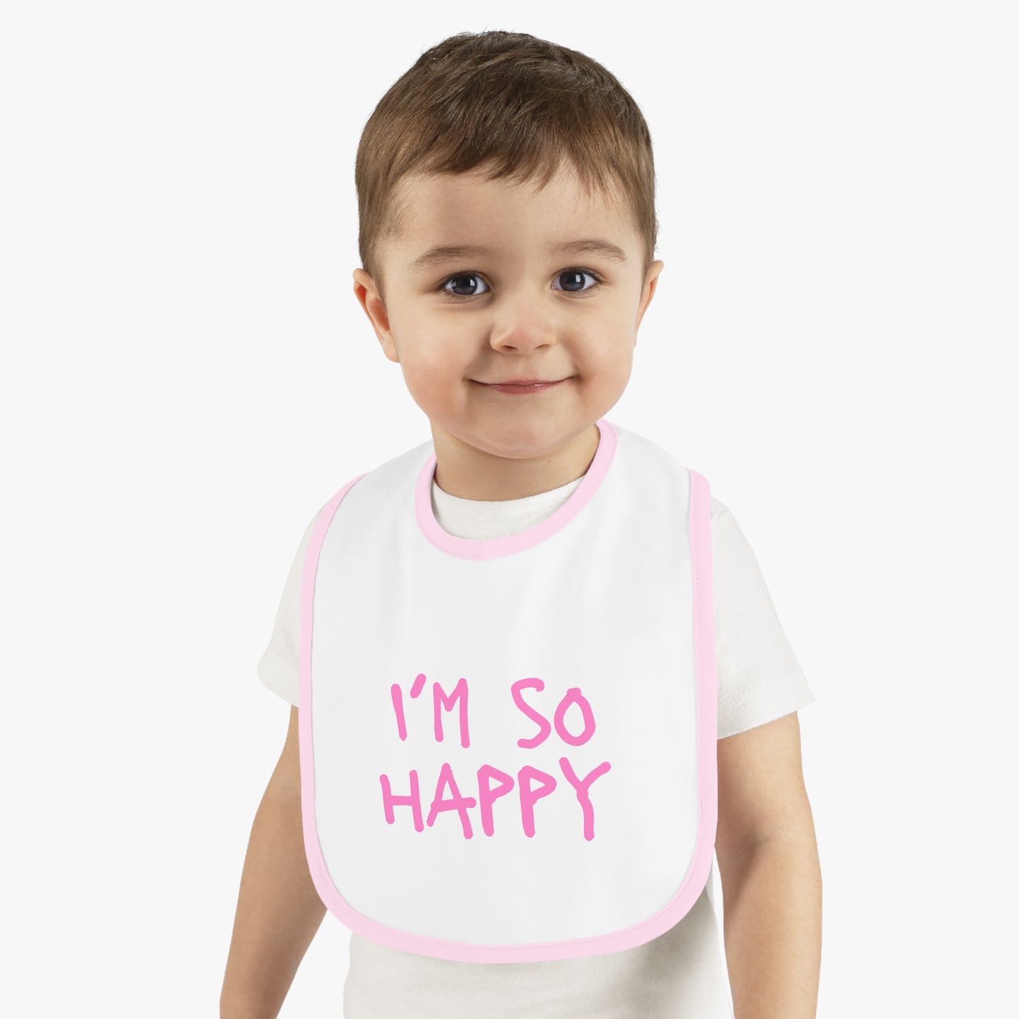 I'm So Happy Jersey Baby Bib