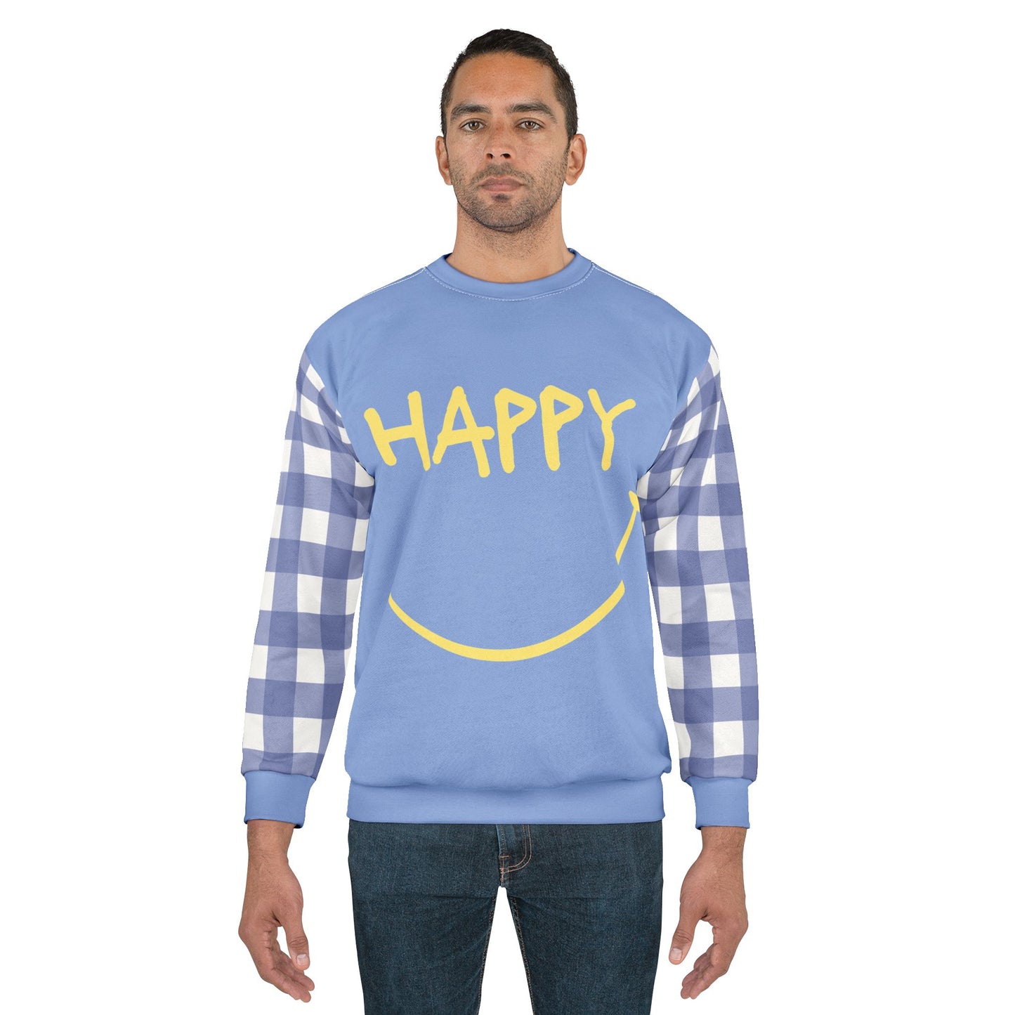 Happy Henry Sweatshirt, Unisex Powder Blue