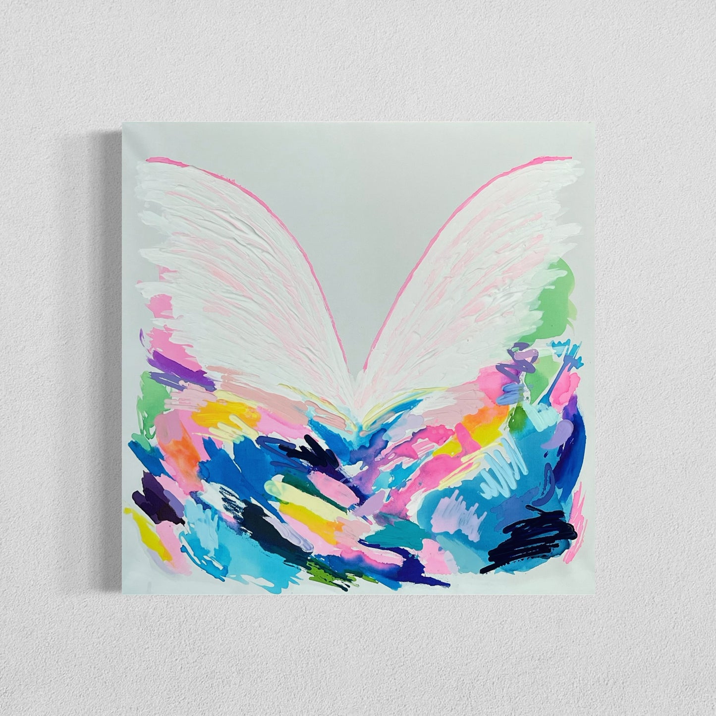 Rainbow Wings, 24"x24"