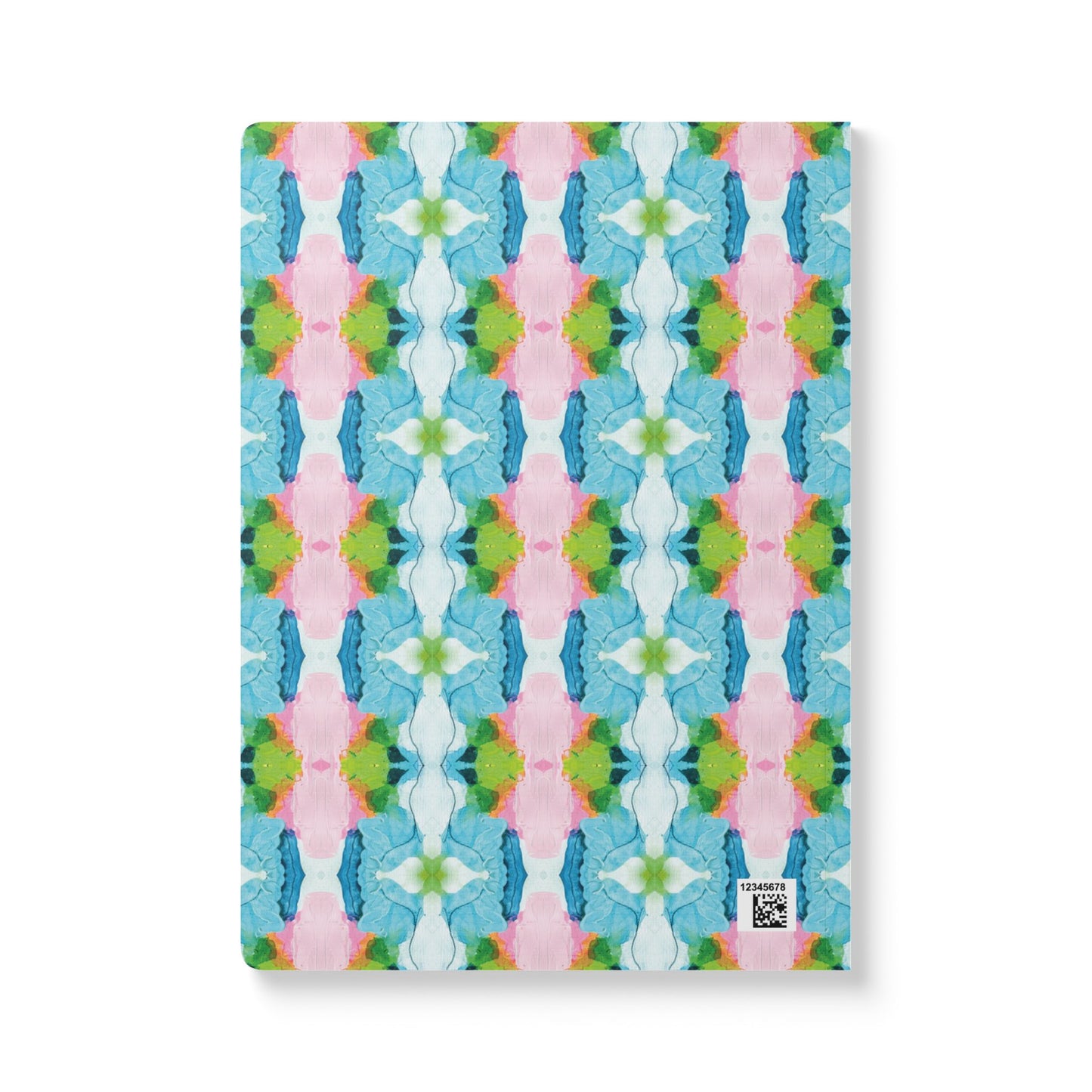Softcover journal with colorful abstract design, perfect for note-taking in grand millennial style using original abstract art titled Blossom by Sarah Henry