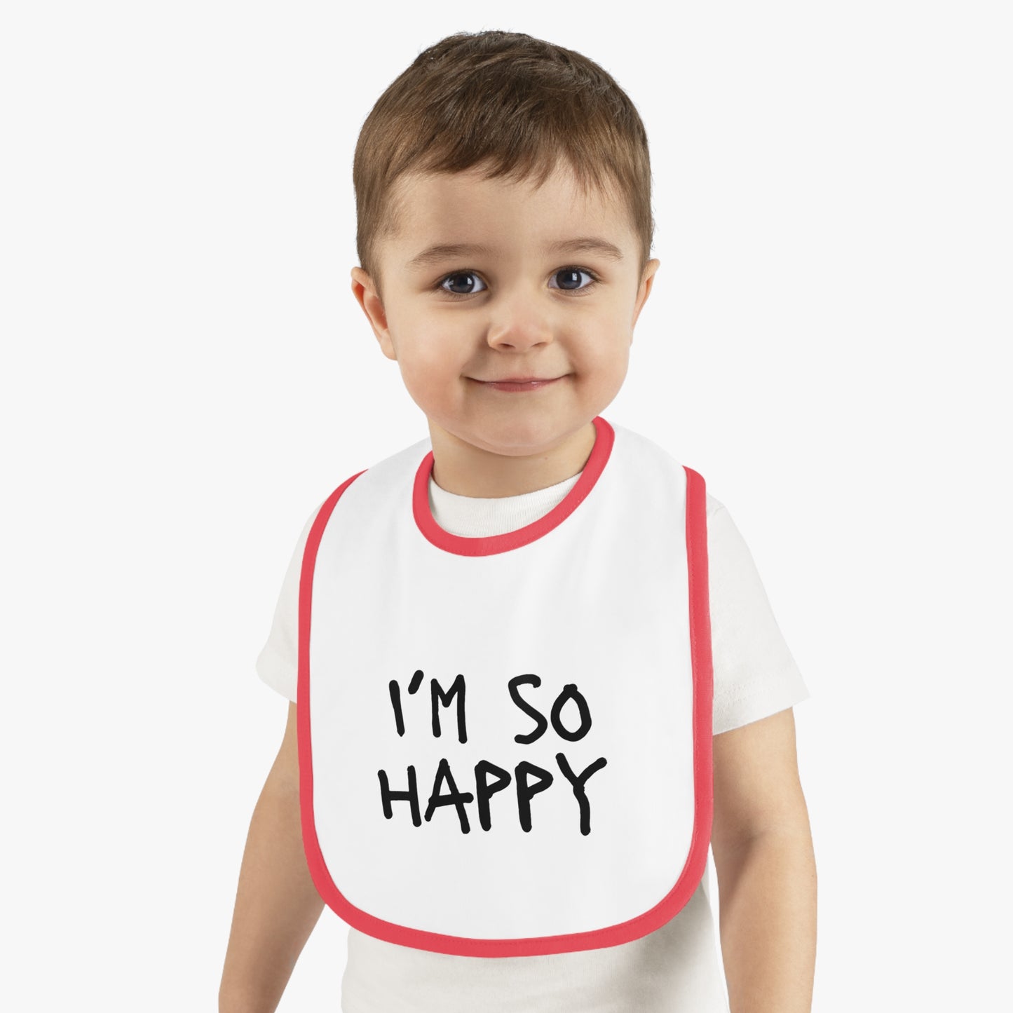 I'm So Happy Jersey Baby Bib
