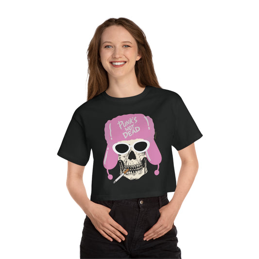 Punk's Not Dead, Champion Women's Heritage Cropped T-Shirt