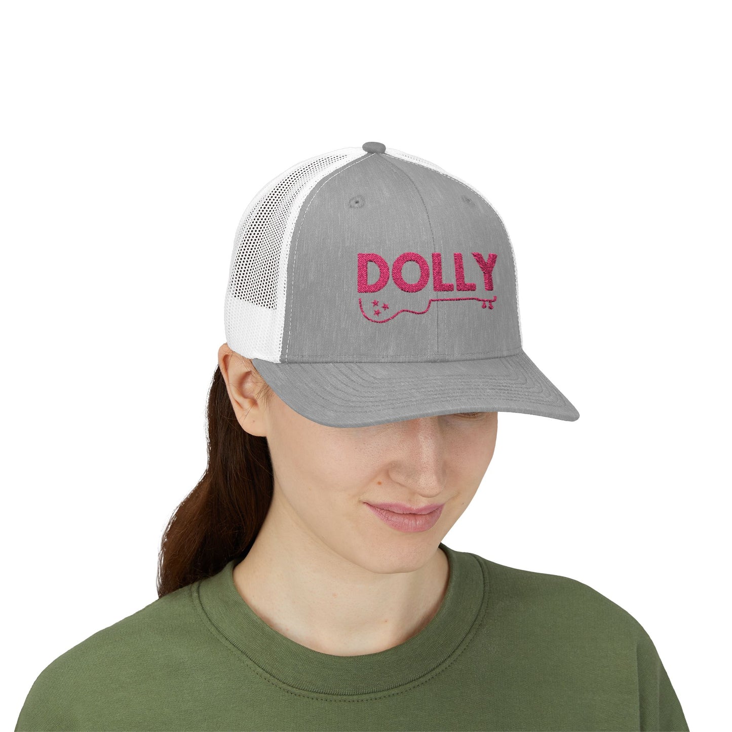 Dolly (Pink Embroidery) Snapback Trucker Cap