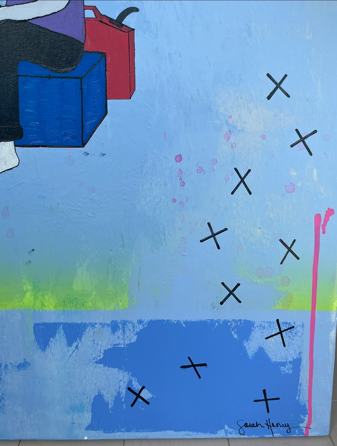 Famine Amid Excess, 24"x36" Original Abstract Expressionist Painting