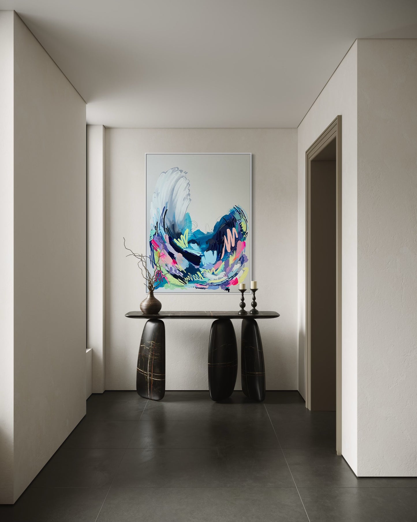 Zhaaa Zhaaa, 36"x48" Original Large Scale Abstract Art
