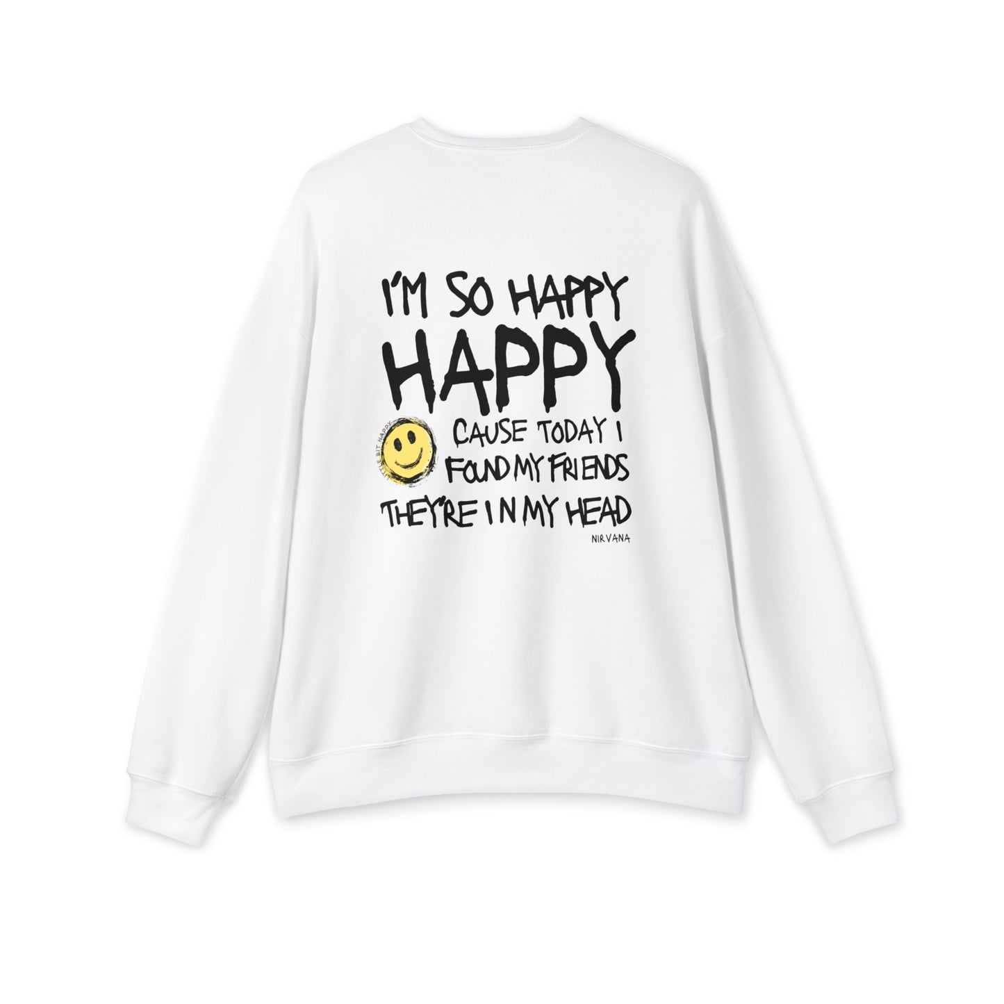 I'm So Happy Drop Shoulder Crewneck Sweatshirt