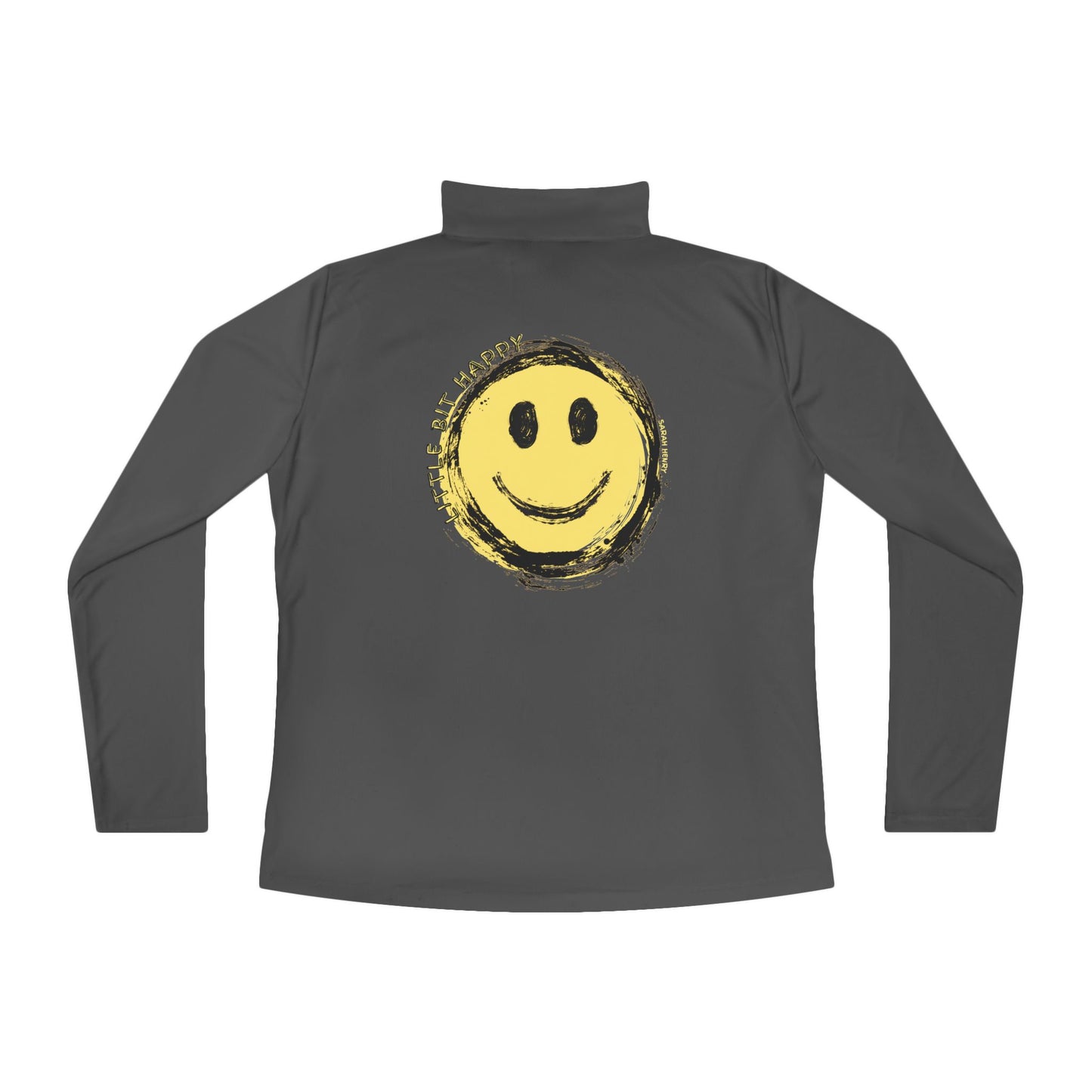 Little Bit Happy Ladies Quarter-Zip Pullover