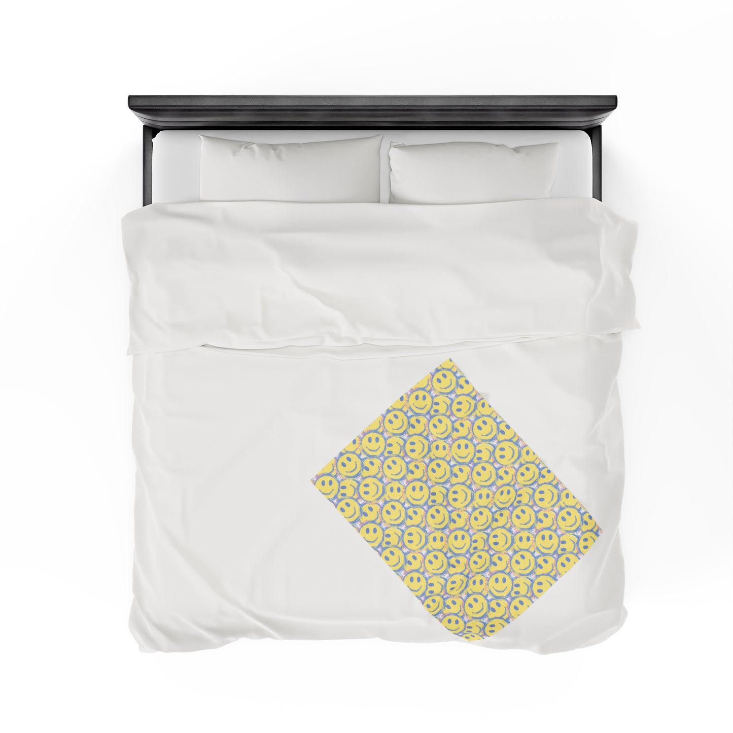 Little Bit Happy Velveteen Plush Blanket, 3 Sizes