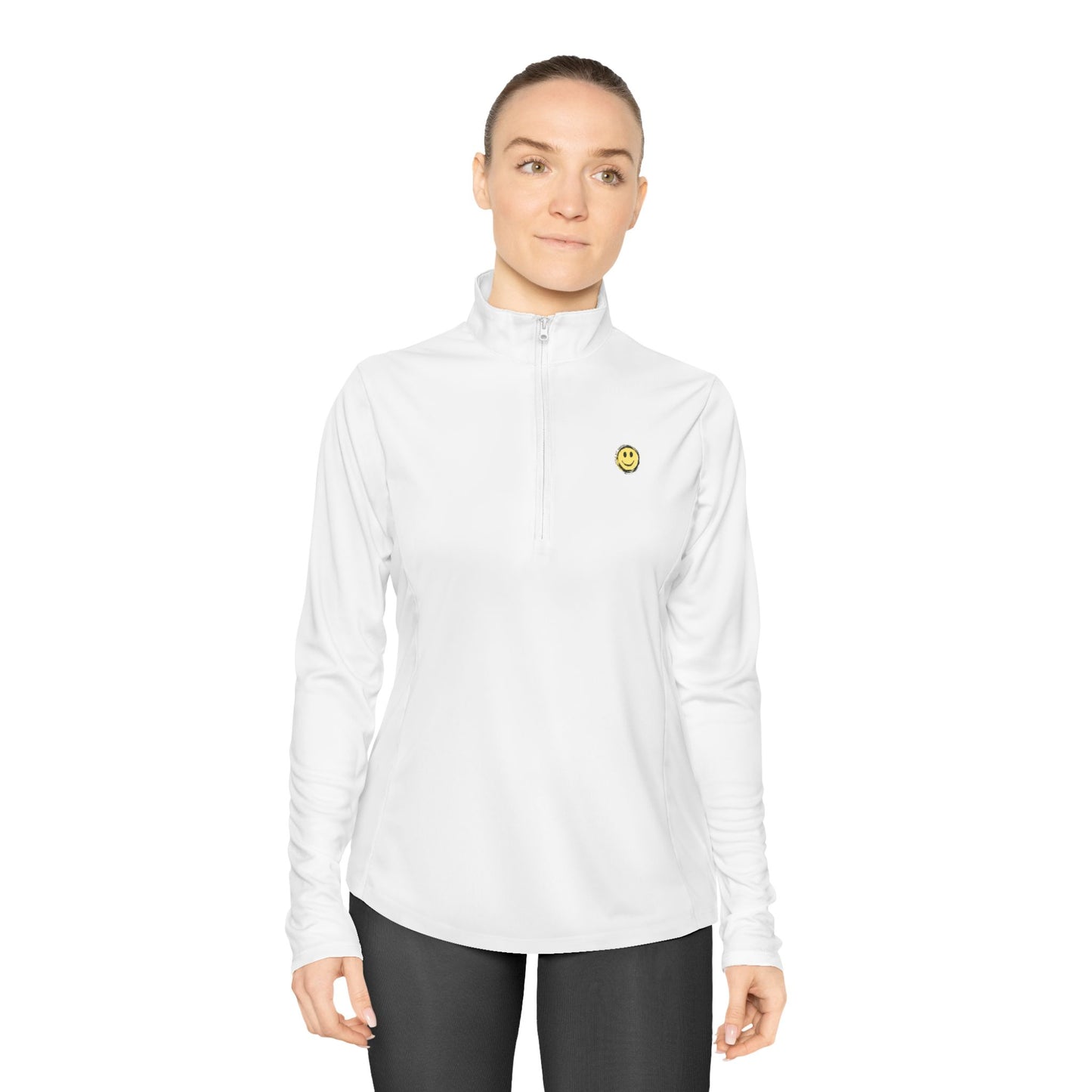 Little Bit Happy Ladies Quarter-Zip Pullover