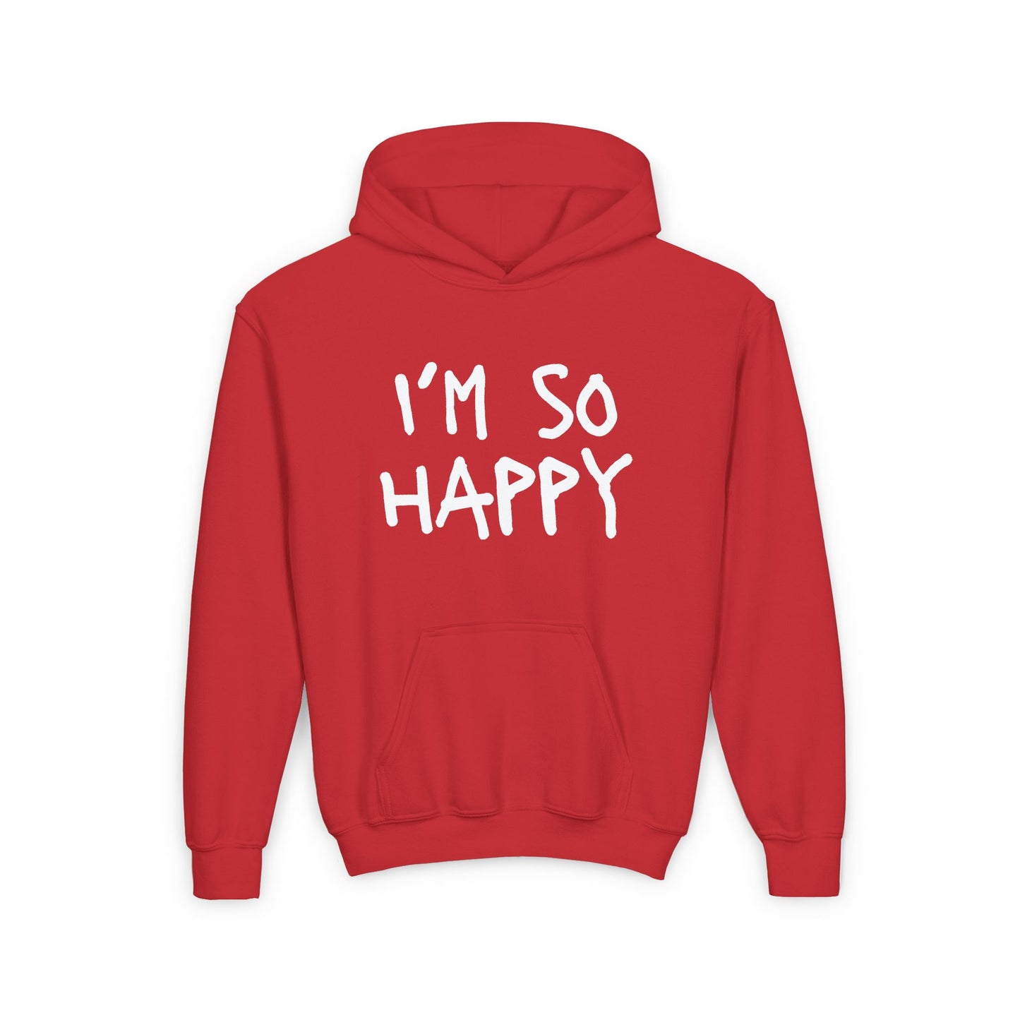 I'm So Happy Unisex Youth Heavy Blend Hooded Sweatshirt
