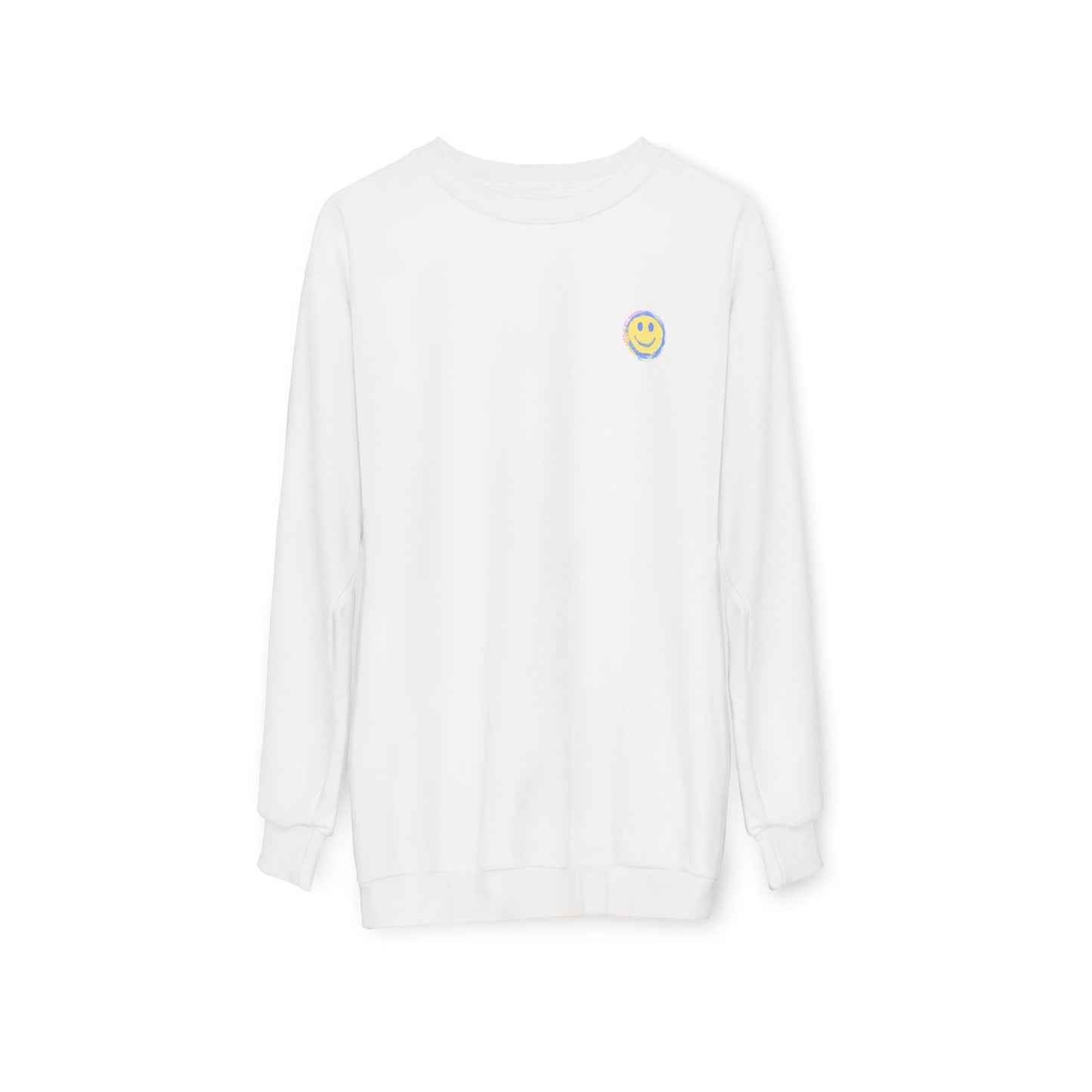 Little Bit Happy Unisex Sweatshirt with Yellow Pink Smiley
