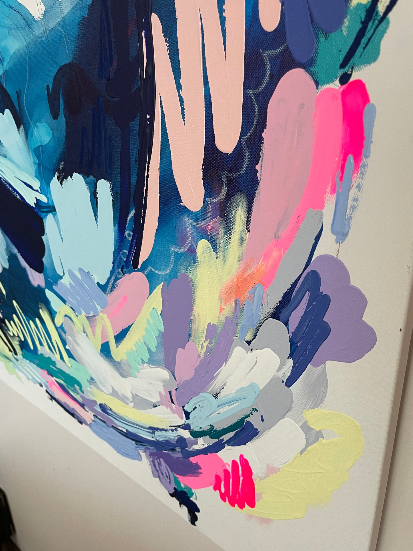 Zhaaa Zhaaa, 36"x48" Original Large Scale Abstract Art
