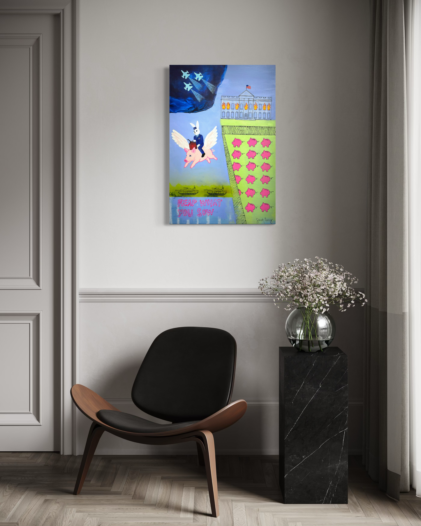 War Pigs, 24"x36" Original Abstract Expressionist Painting