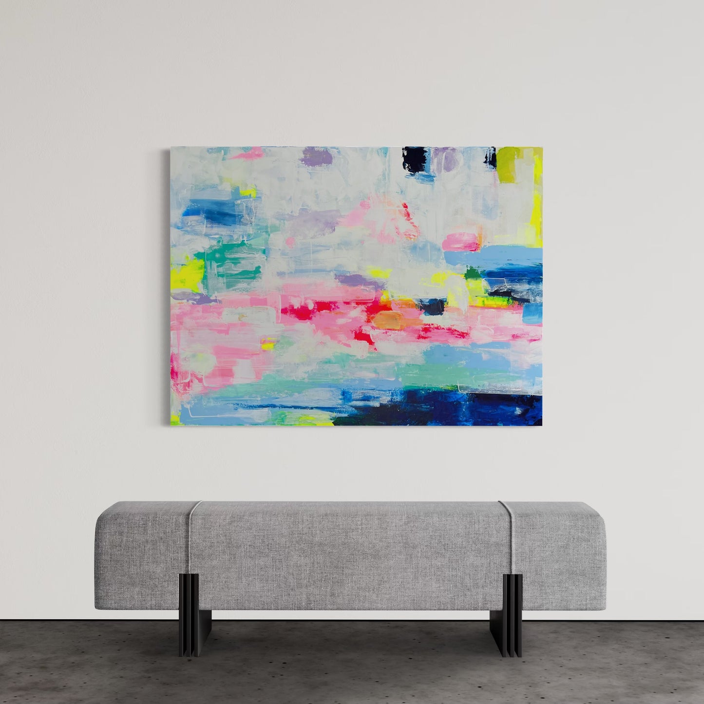 Carousel, 36"x48" Whimsical Large Abstract Art