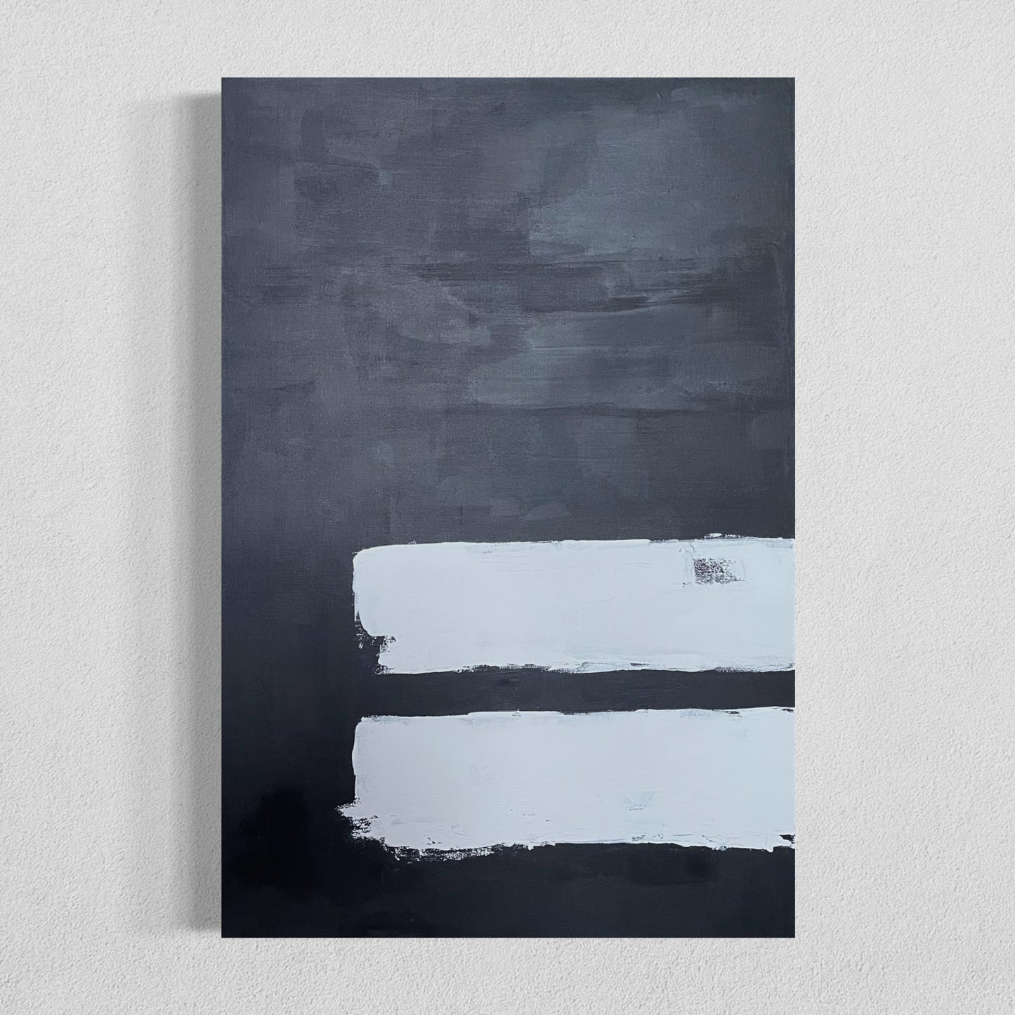 Payne's Gray in Parallel, 24"x36" Original Abstract Painting