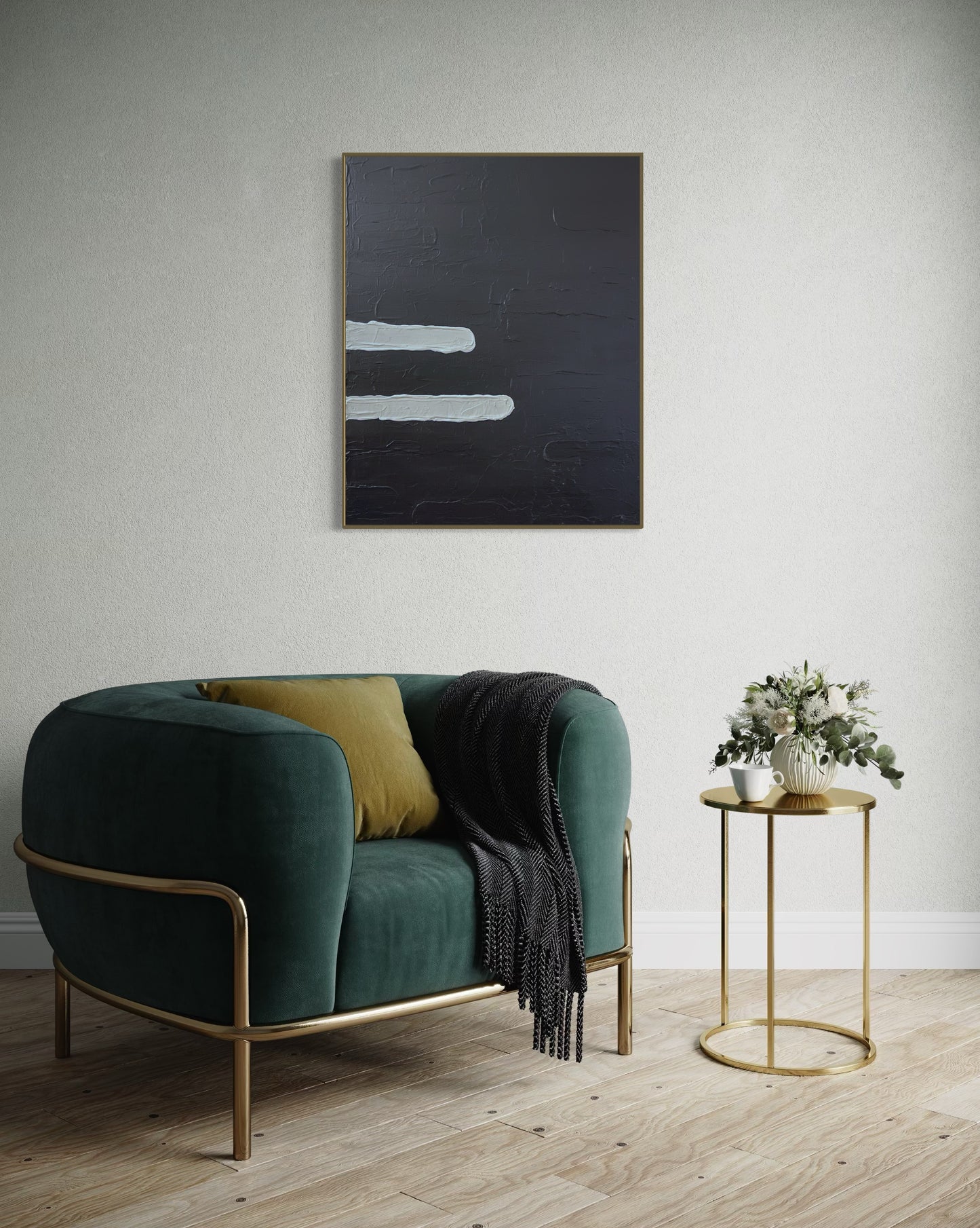 Tandem, 20"x24" Original Textured Abstract Painting