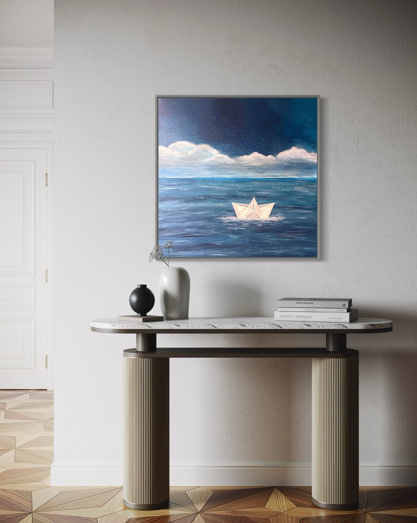 Reverie, 20"x20" Original Abstract Seascape Painting