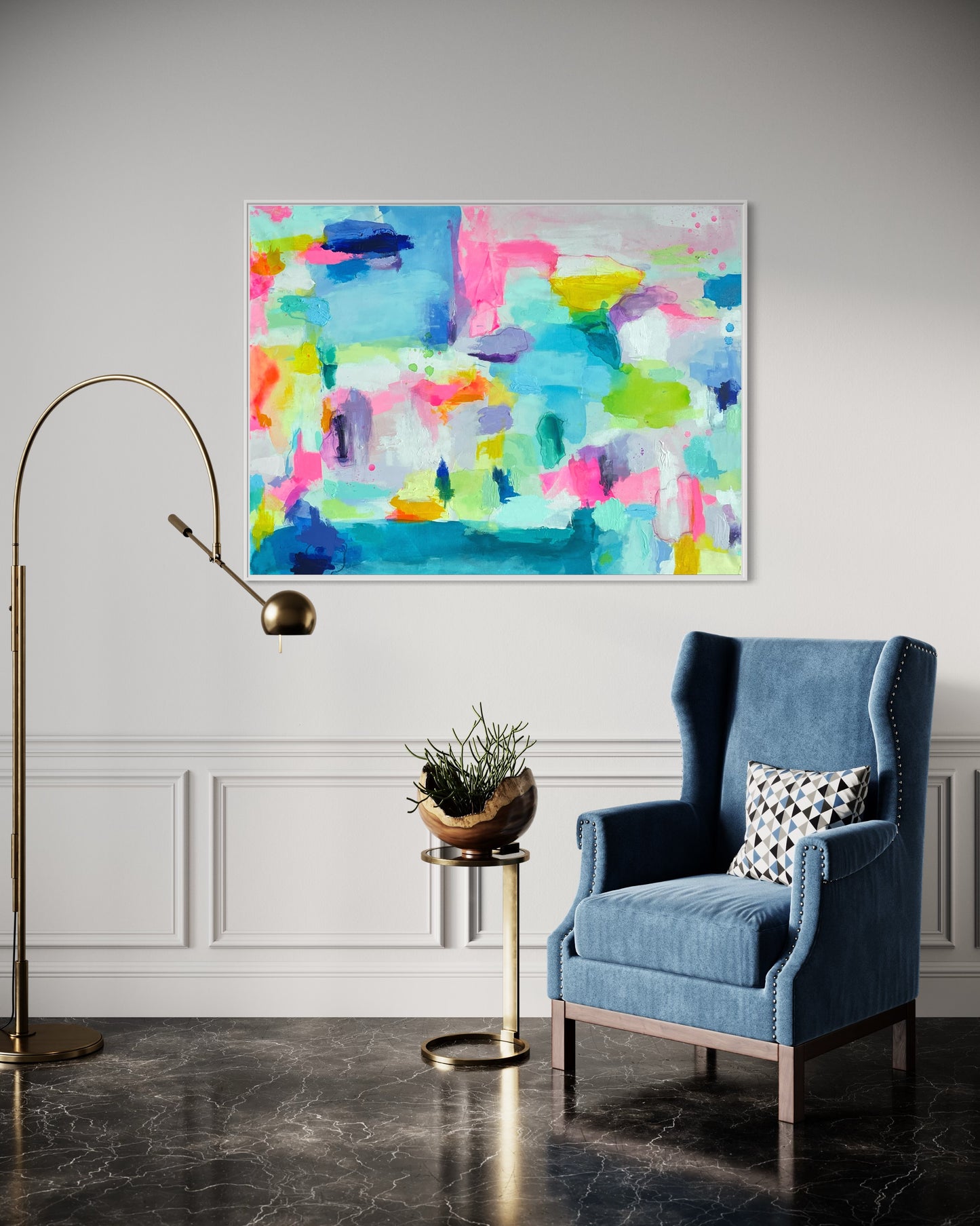 The Dolly, 30"x40" Original Abstract Grand Millennial Painting