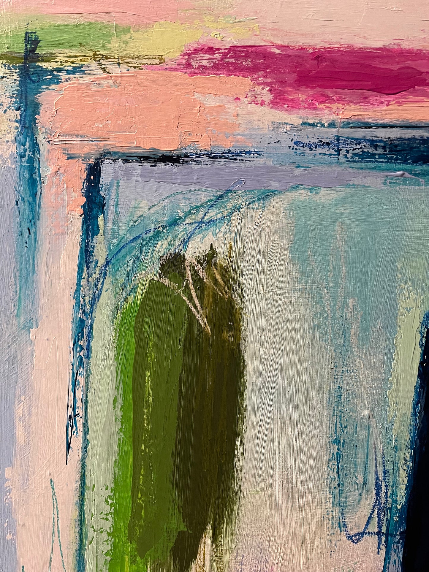 The Garden, 24"x36" Original Abstract Painting