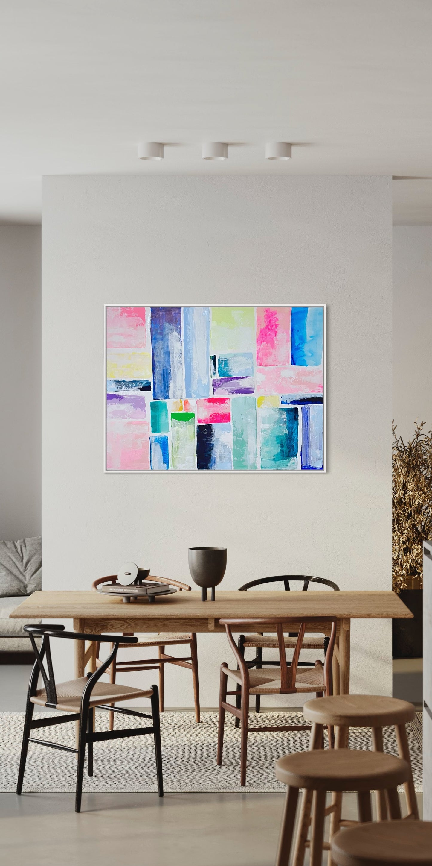 Candy Rush, 36"x48" Large Vibrant Abstract Art