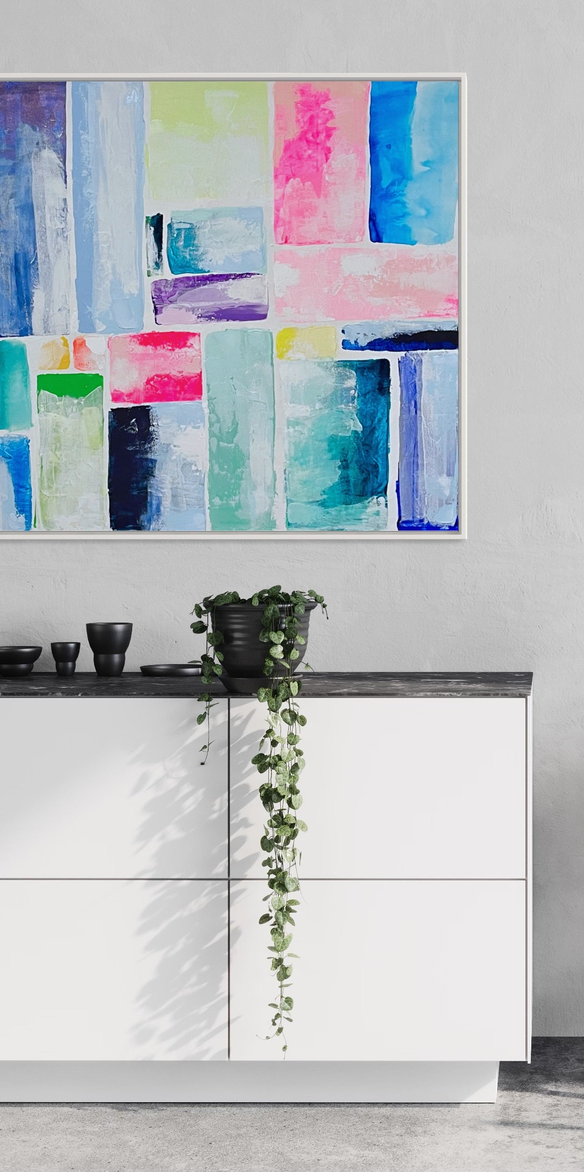 Candy Rush, 36"x48" Large Vibrant Abstract Art