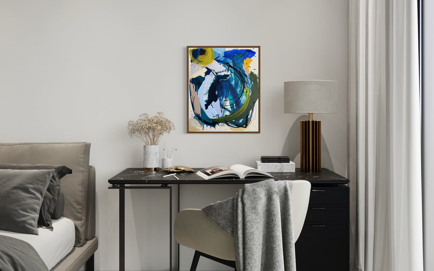 Movement, 20"x24" Original Abstract Painting