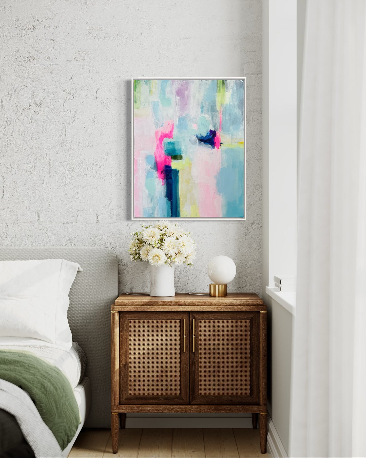 Chicago When She Blooms, 24"x30" Original Abstract Painting