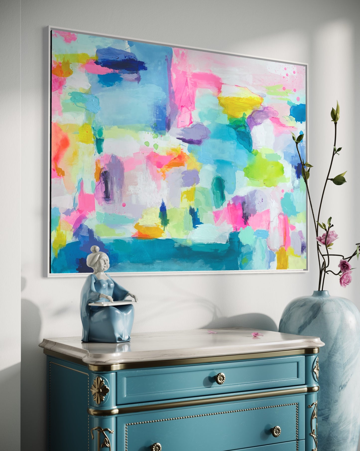 The Dolly, 30"x40" Original Abstract Grand Millennial Painting