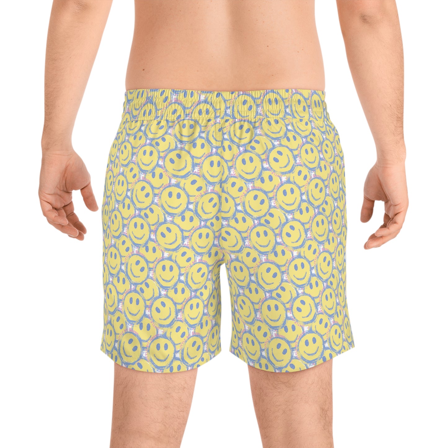 Little Bit Happy Men's Mid-Length Swim Shorts