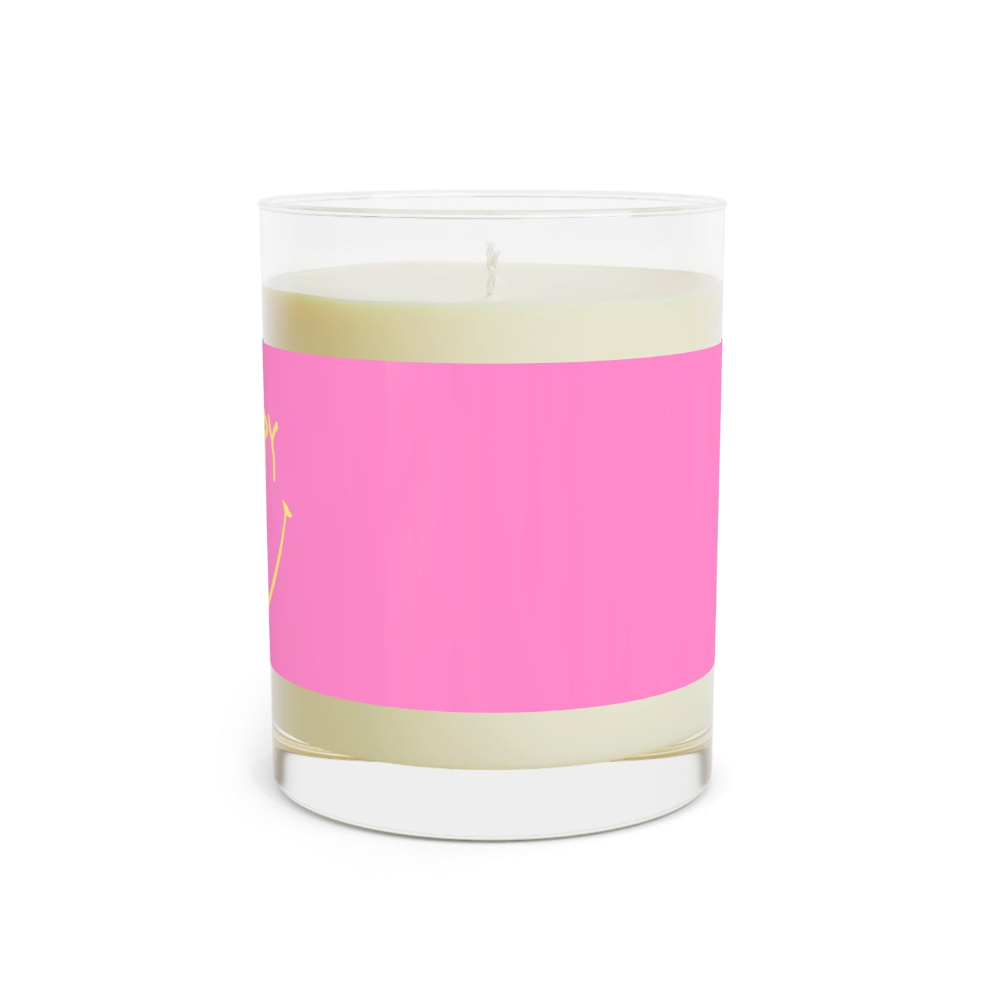 Happy Pink + Yellow Scented Candle - Full Glass, 11oz