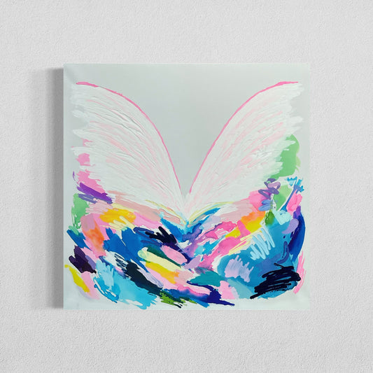Rainbow Wings, 24"x24"