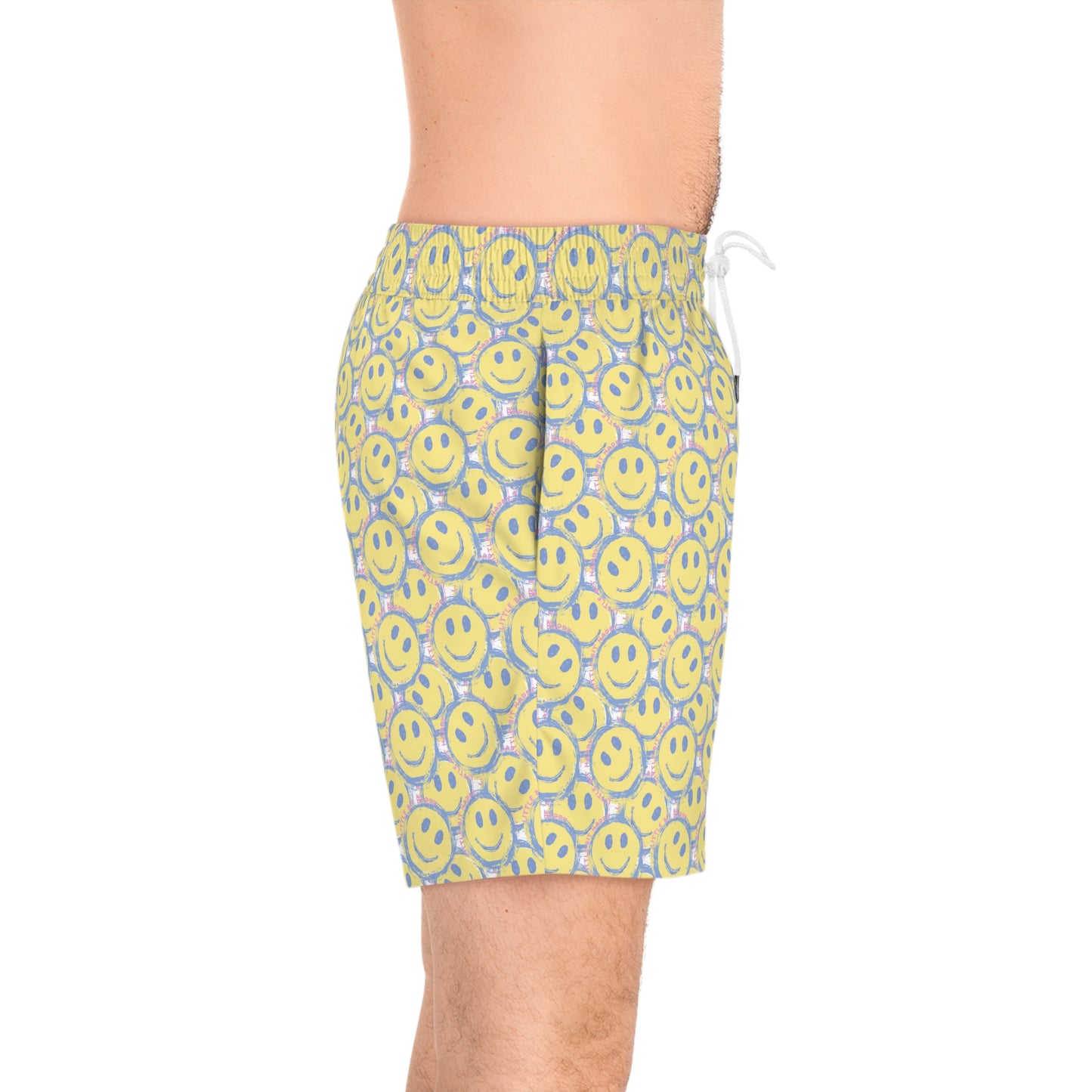 Little Bit Happy Men's Mid-Length Swim Shorts