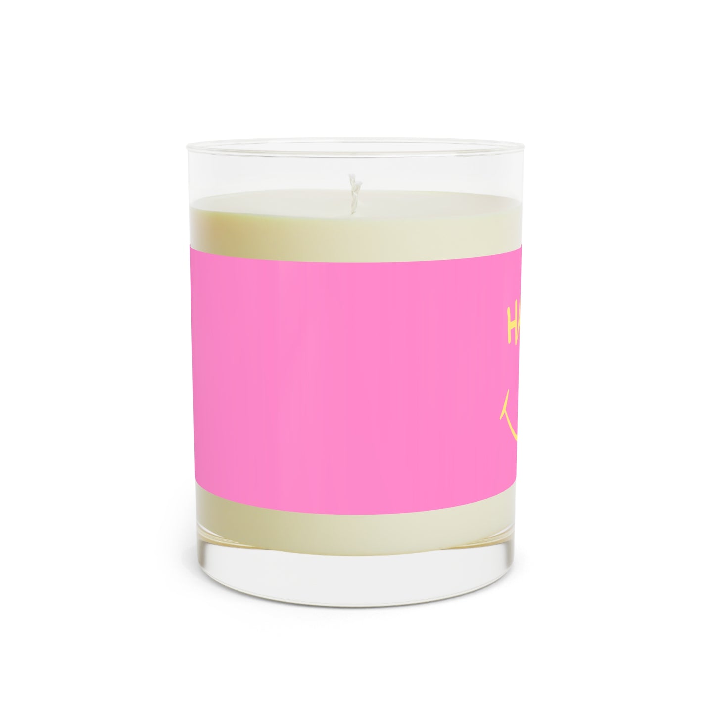 Happy Pink + Yellow Scented Candle - Full Glass, 11oz