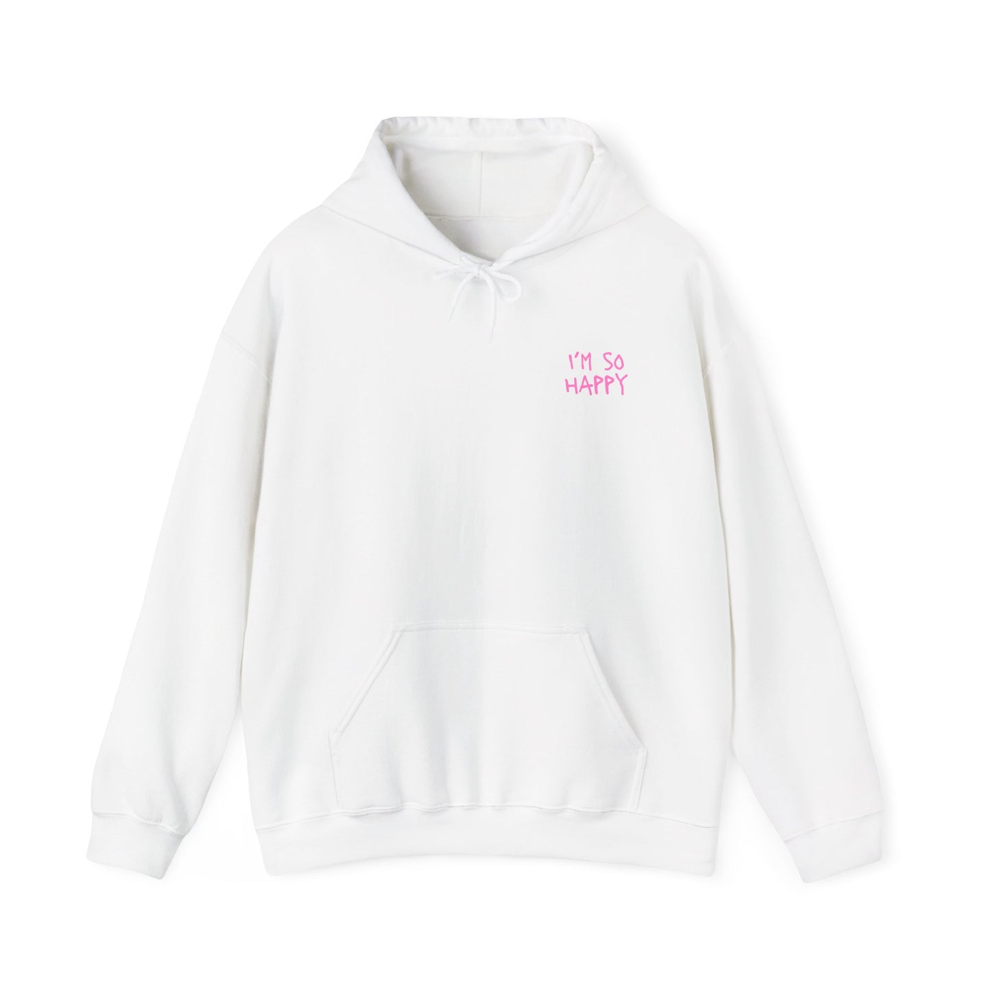 Nirvana Hoodie Sweatshirt, I'm So Happy with Yellow and PINK Smiley