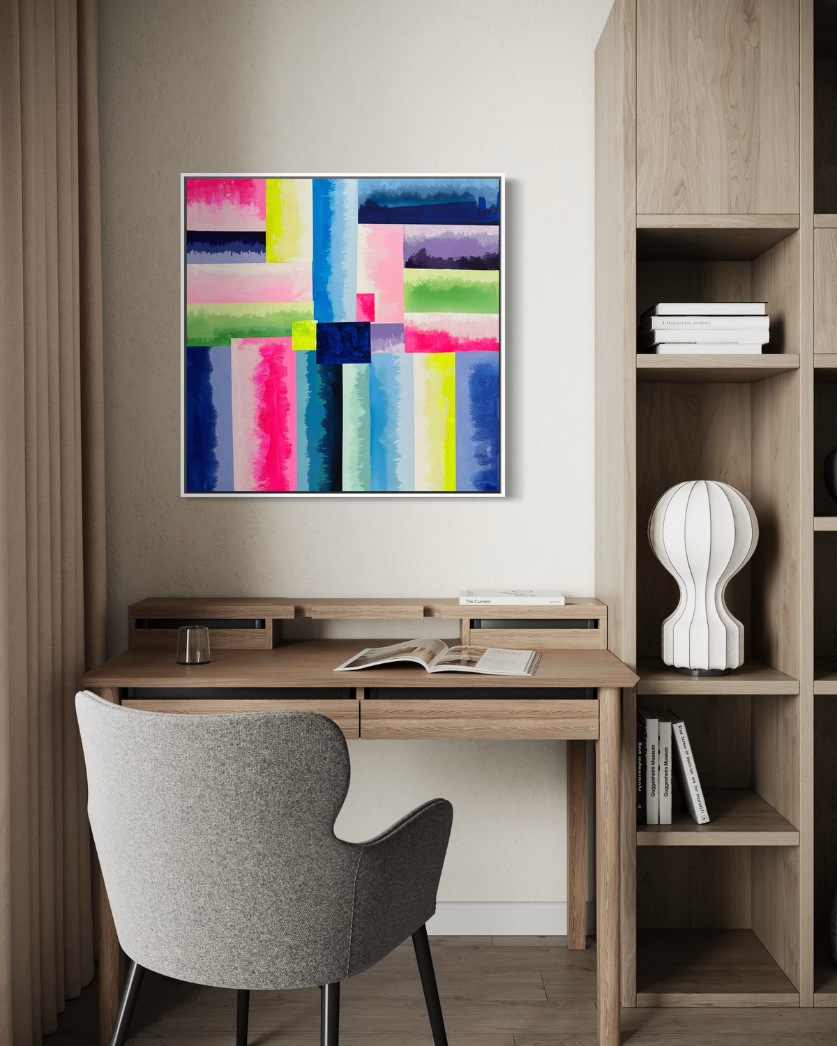 The Bright Side of Somewhere, 30"x30" Original Abstract Painting