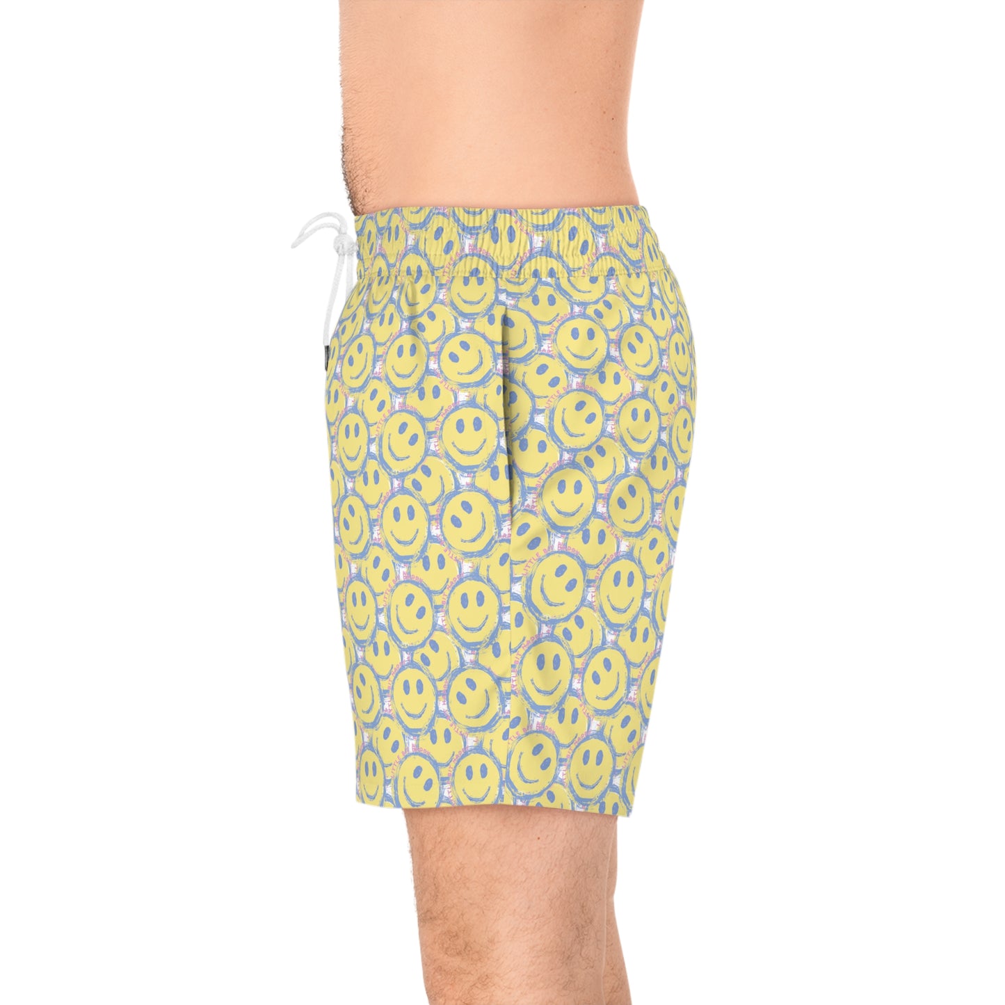 Little Bit Happy Men's Mid-Length Swim Shorts