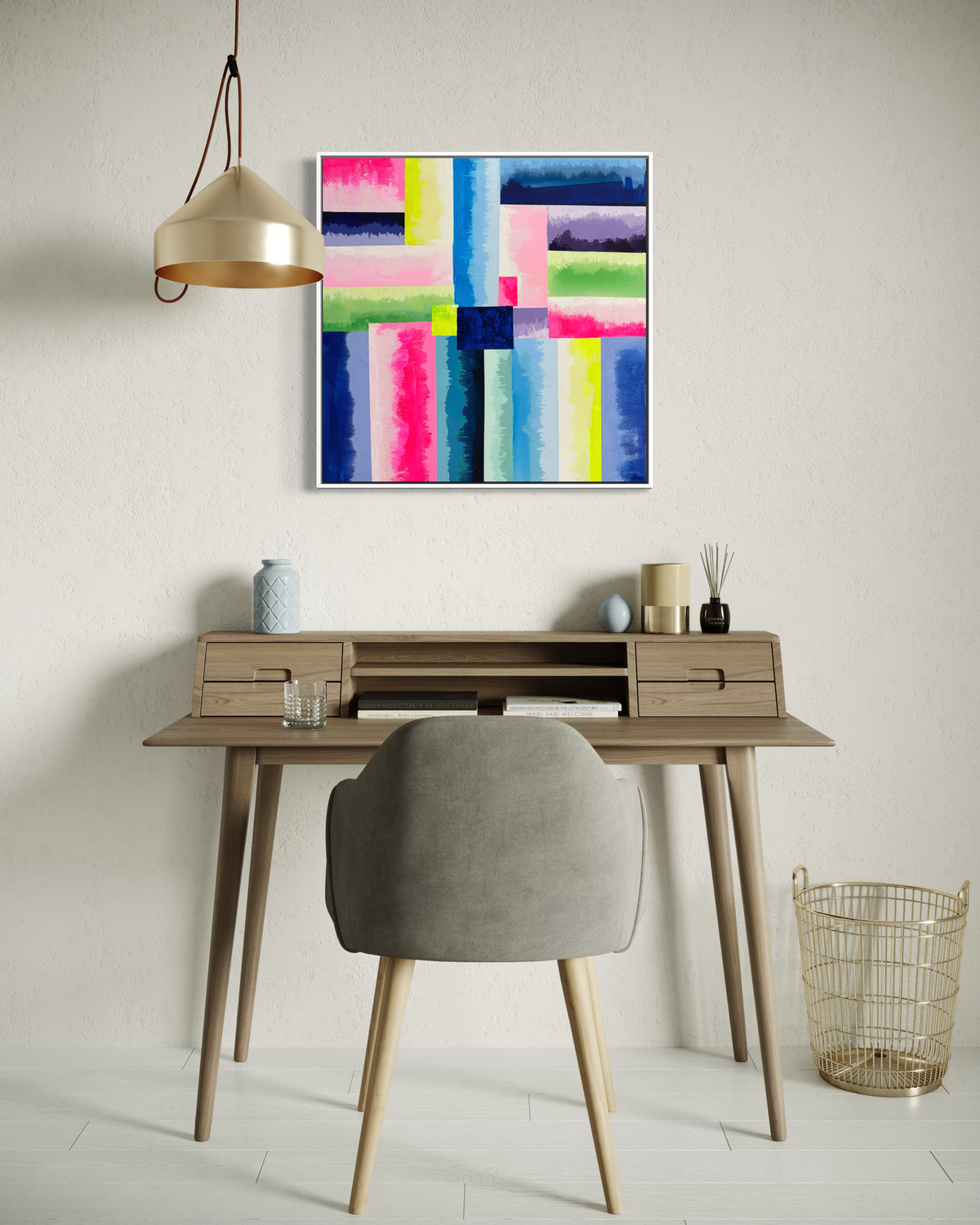 The Bright Side of Somewhere, 30"x30" Original Abstract Painting