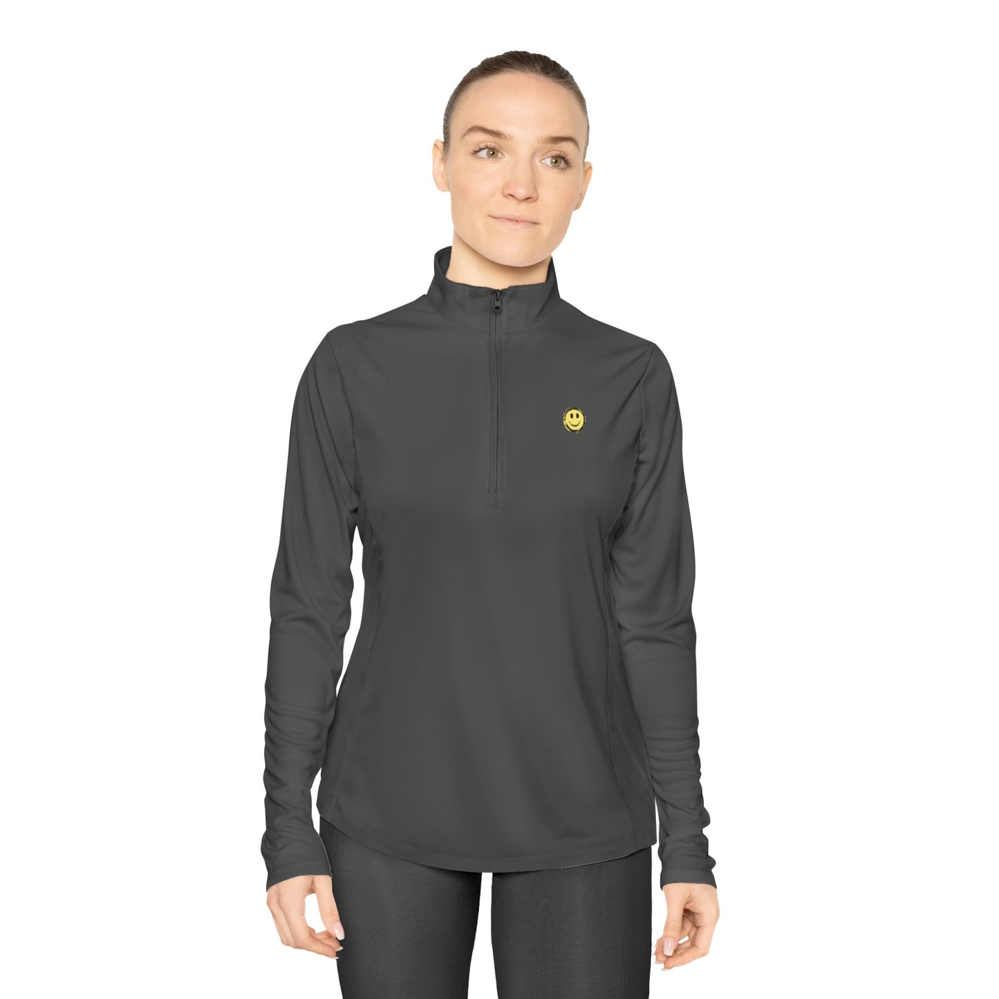 Little Bit Happy Ladies Quarter-Zip Pullover