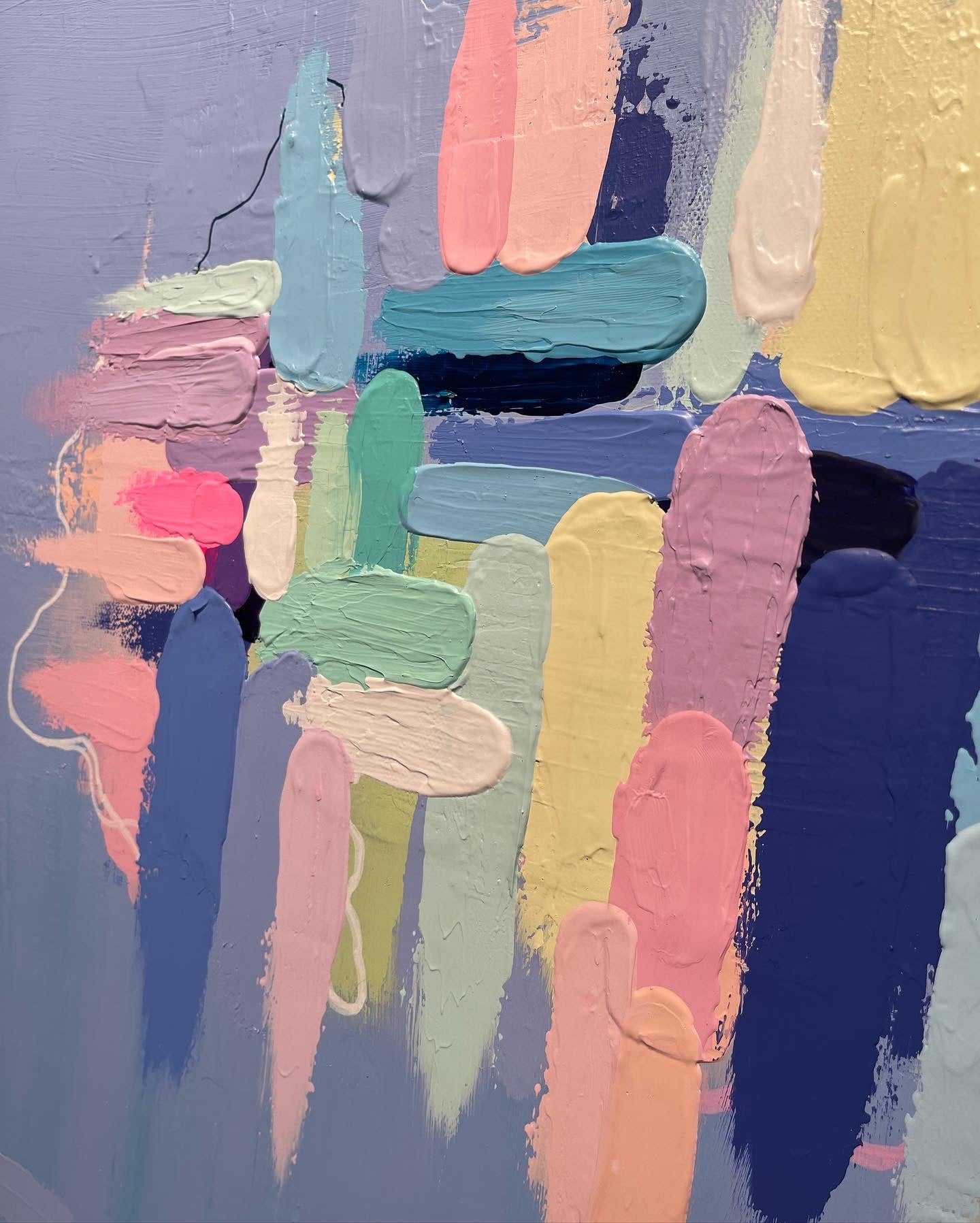 Enchanted, 24"x24" Preppy Grand Millennial Abstract Paintings