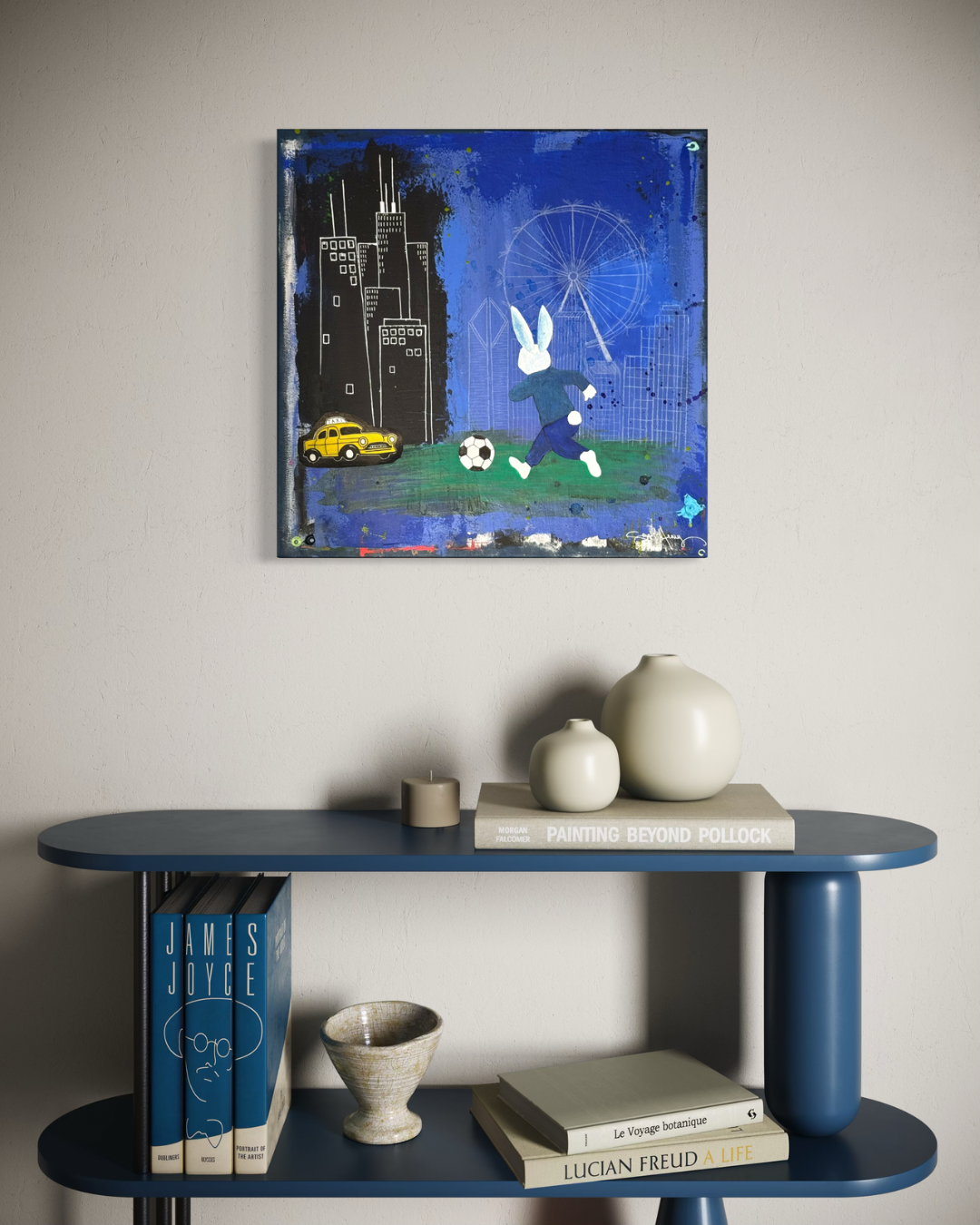 East Loop, 20"x20" Original Abstract Expressionism Painting