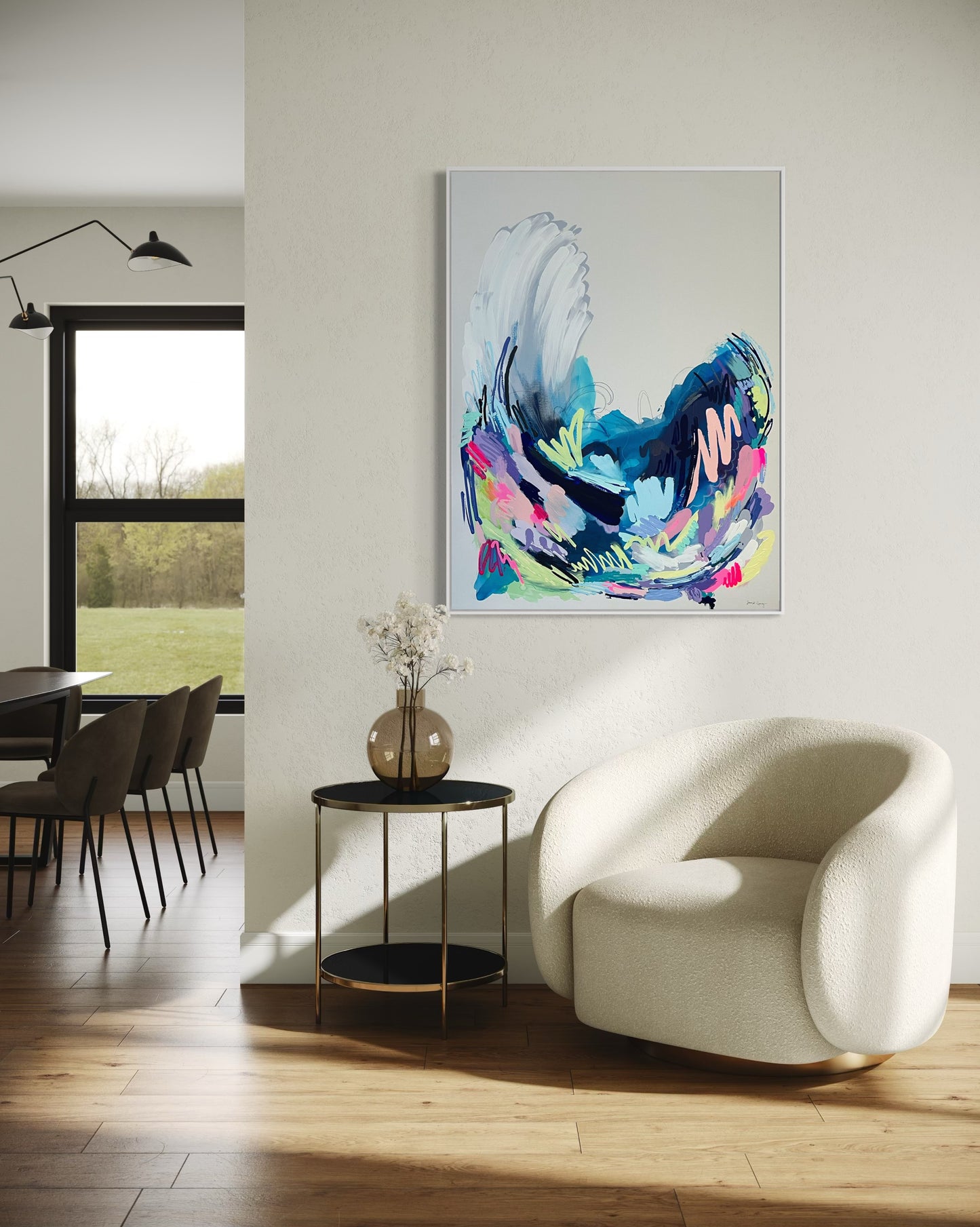 Zhaaa Zhaaa, 36"x48" Original Large Scale Abstract Art