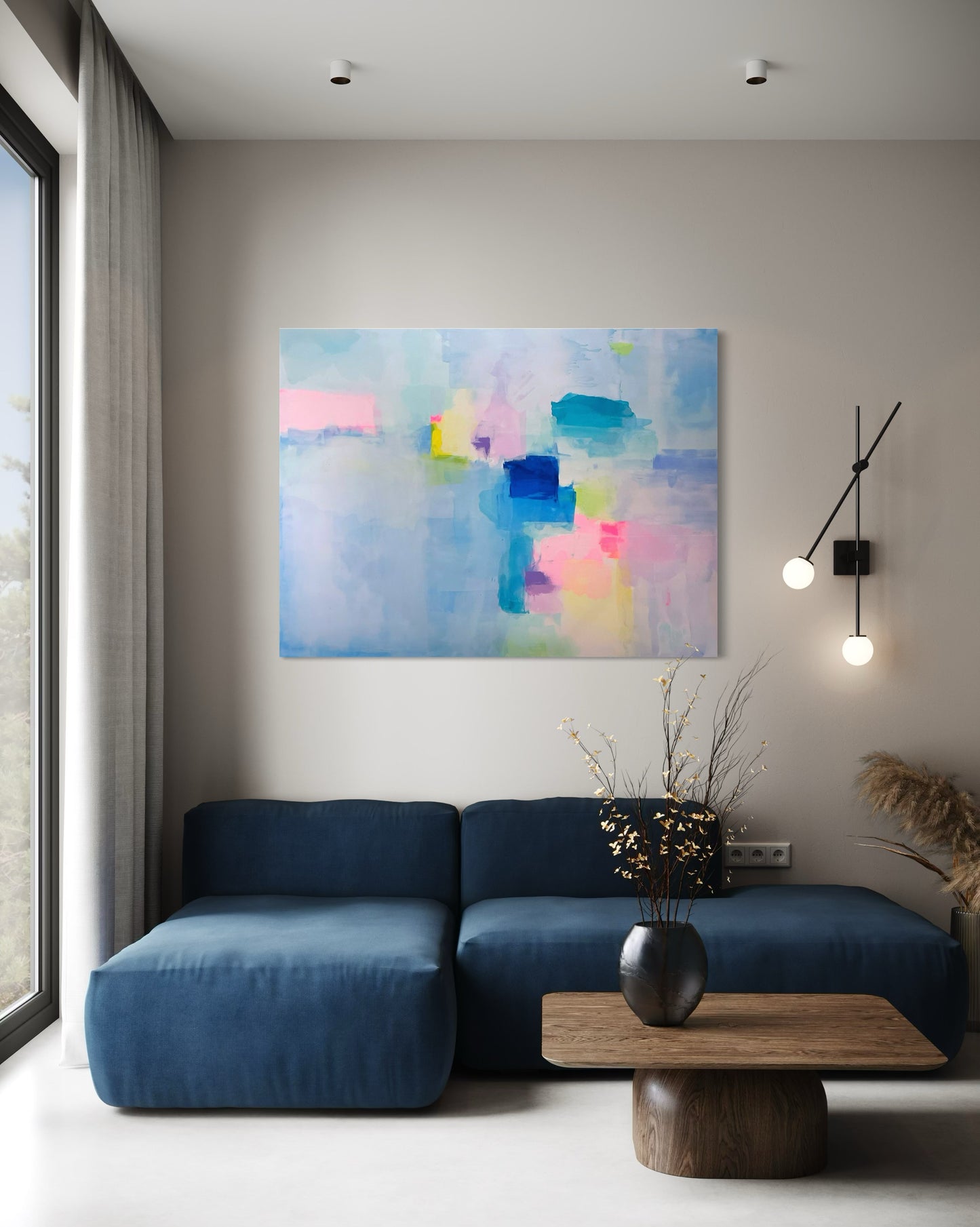 Daydream in Color, 36"x48" Original Abstract Painting