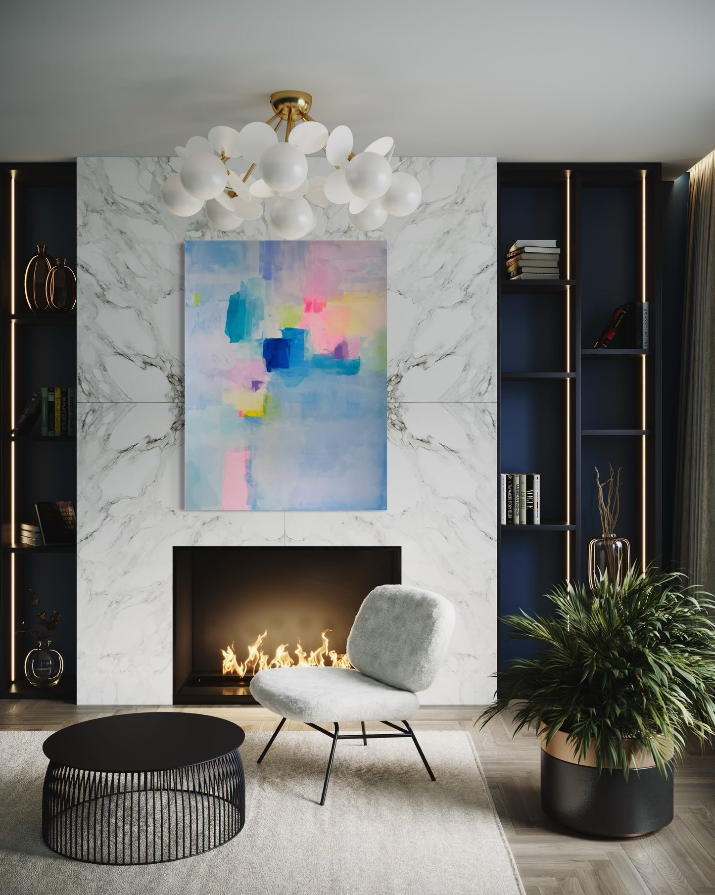 Daydream in Color, 36"x48" Original Abstract Painting