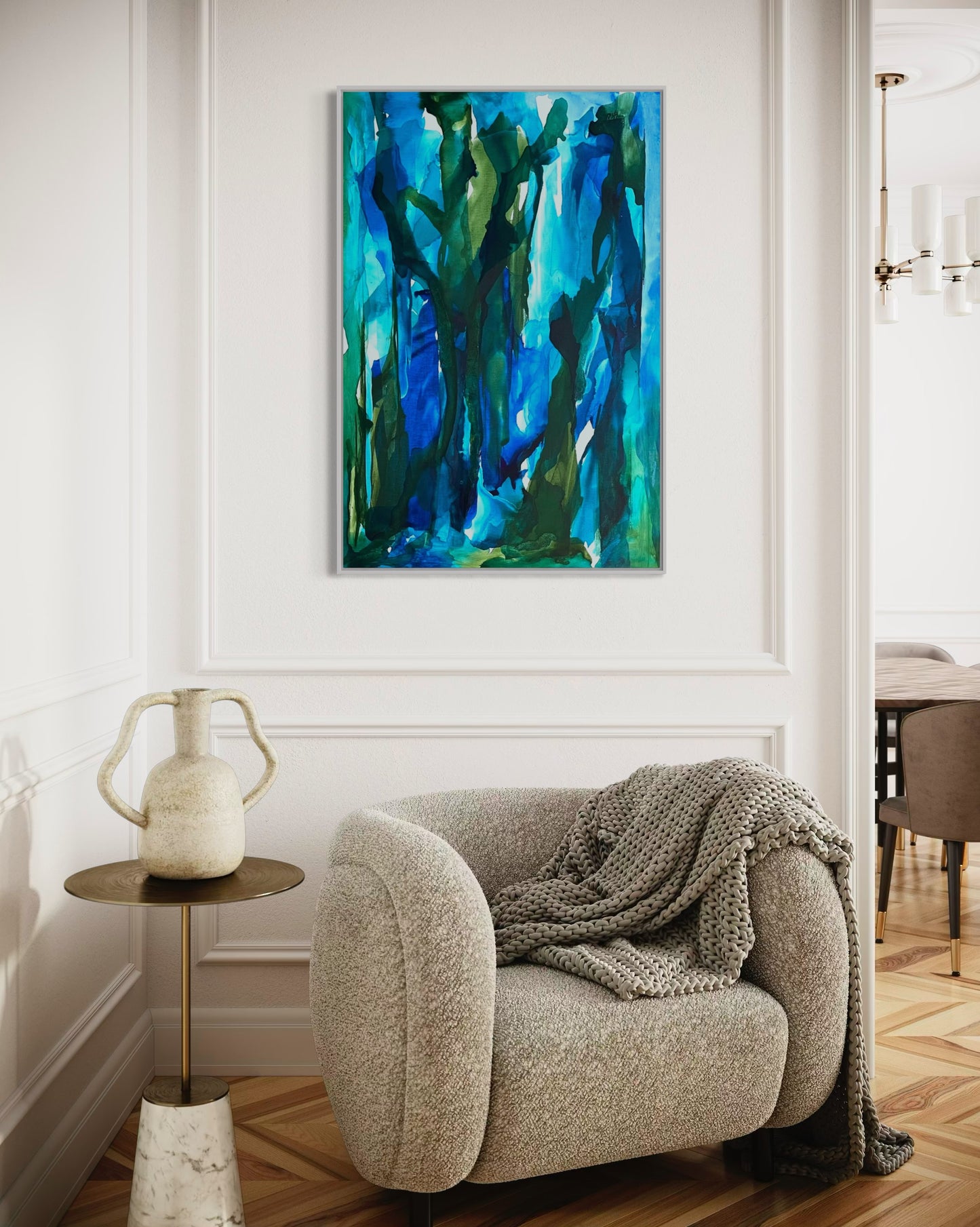 Emerge, 24"x36" Original Abstract Coastal Painting