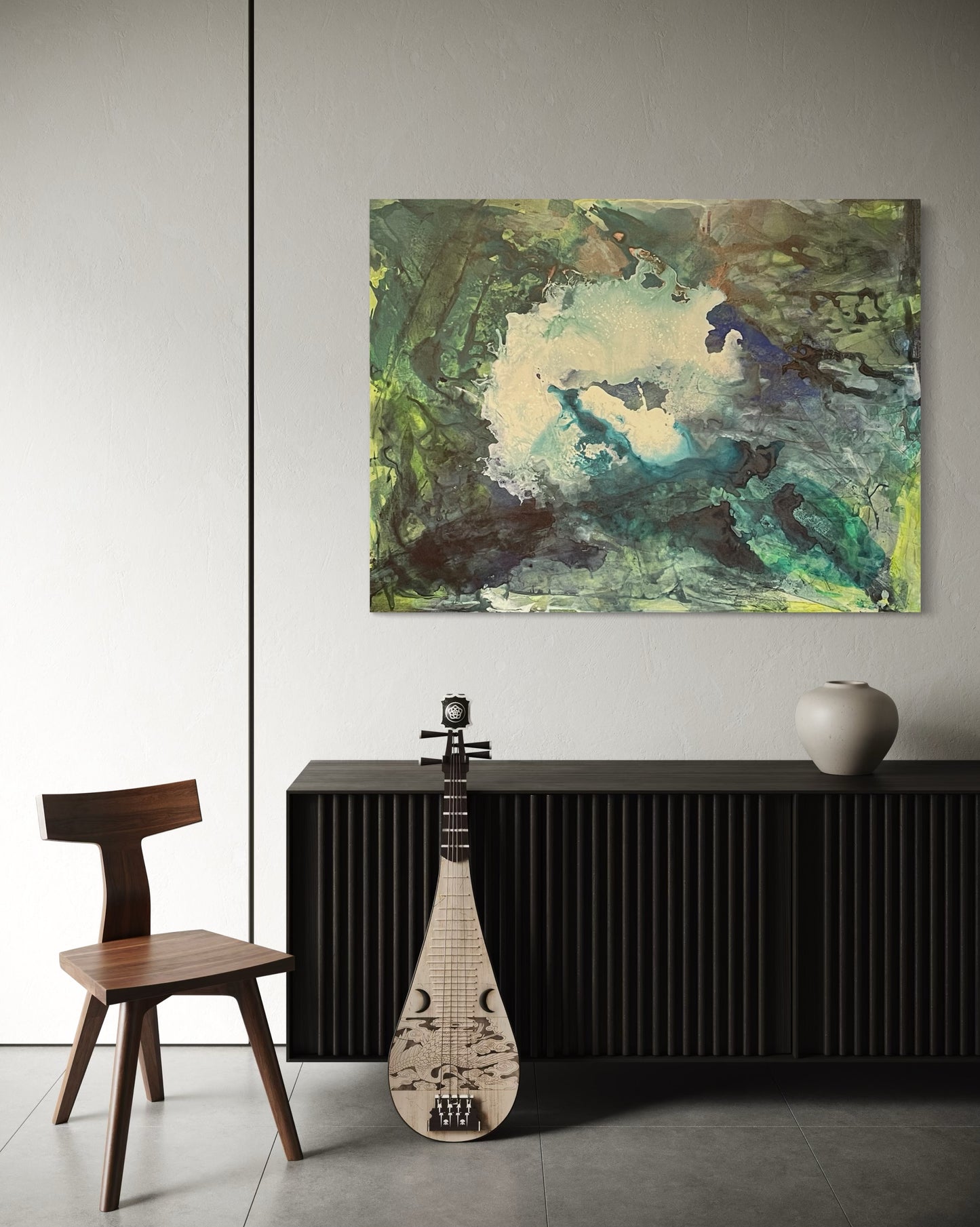 Swimming Hole, 30"x40" original acrylic painting